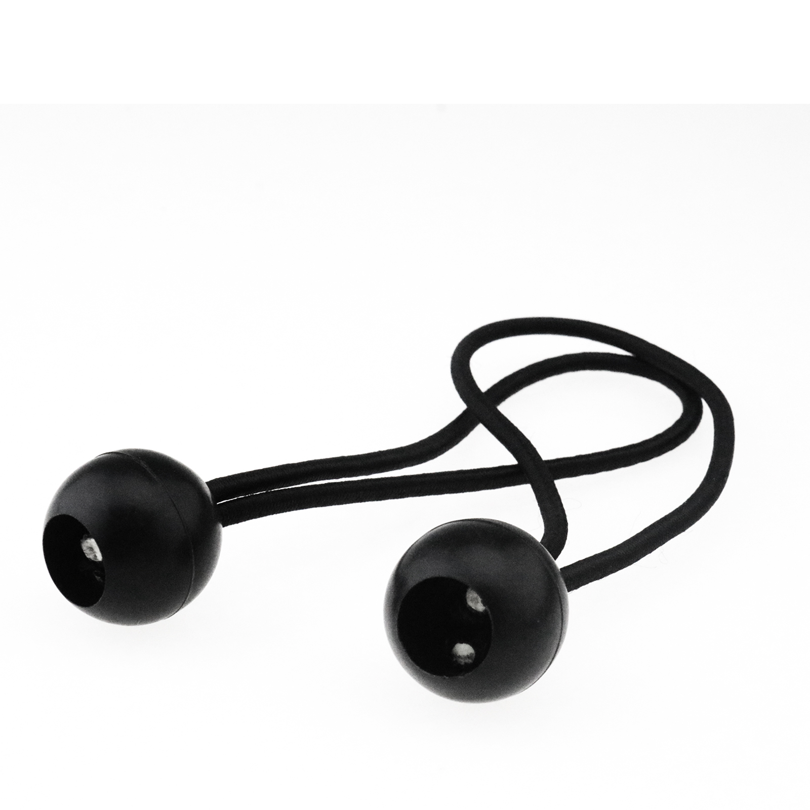 Plastic Black Bungee Elastic Stops Double Holes Hooks Shock Cord Ends
