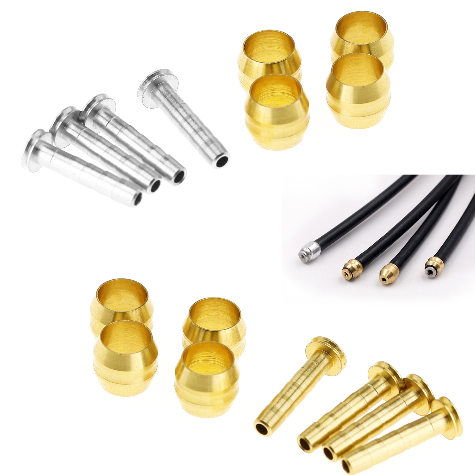 10 Pair MTB Bike Bicycle Olive/&Connecting Insert for BH90//BH59 Brake Hose