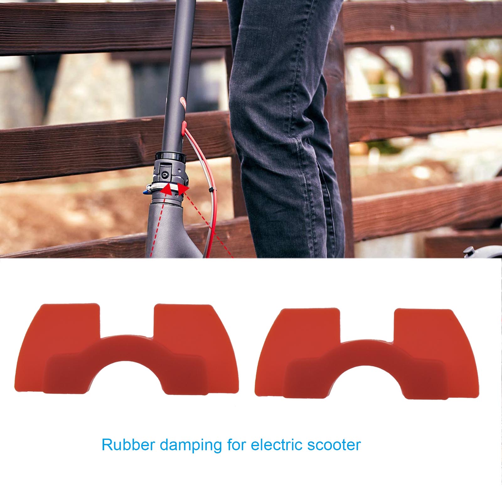 6Pcs Red Electric Scooter Rubber Vibration Dampers Fit for Xiaomi M365