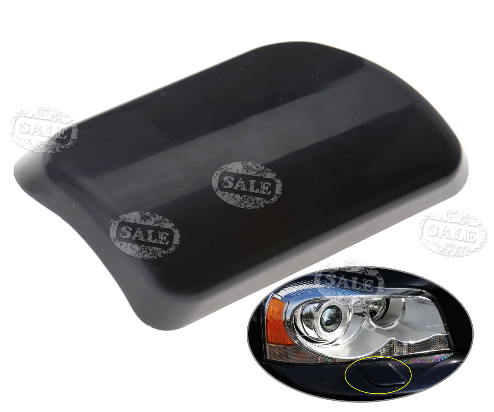 Front Left + Right Bumper Headlight Washer Jet Cover Cap For Volvo XC90