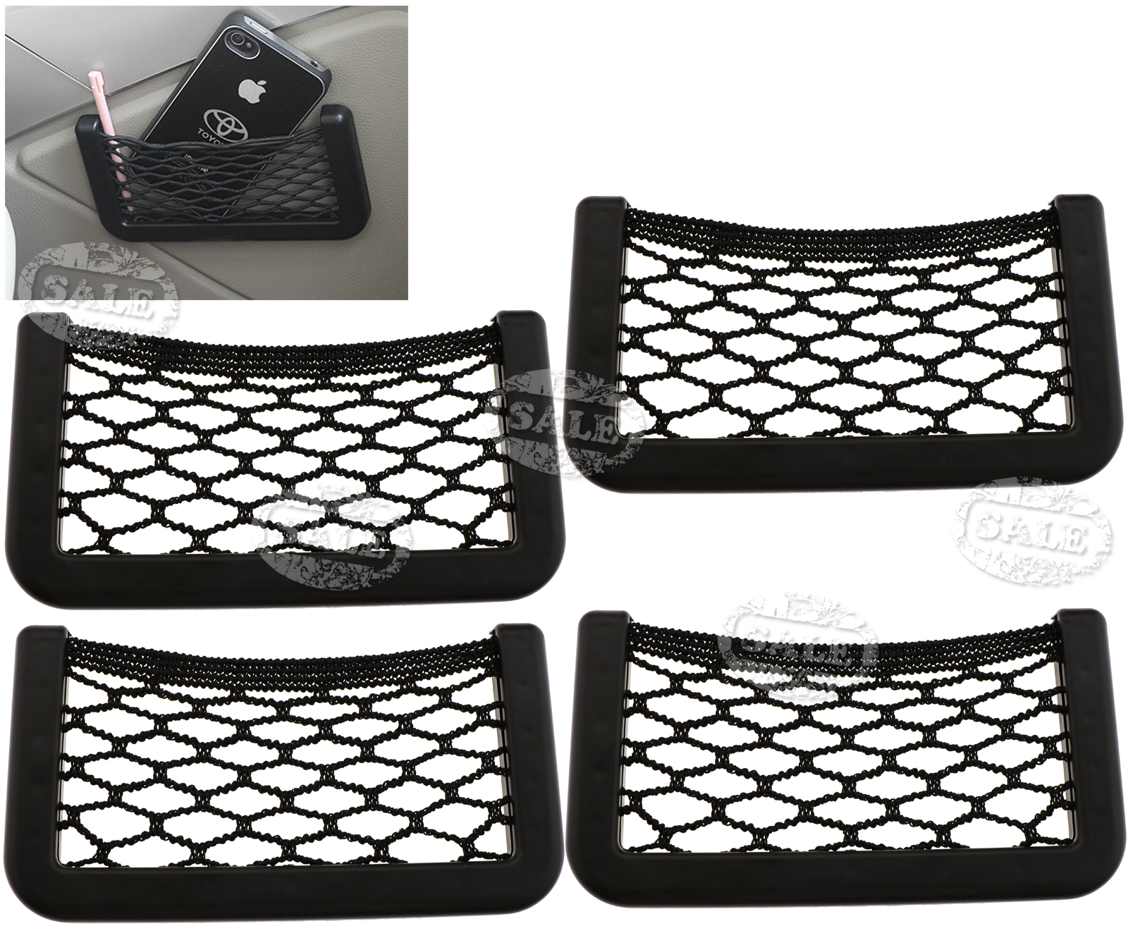 CAR CARGO SEAT Side Interior Back Mesh storage net bag pocket phone