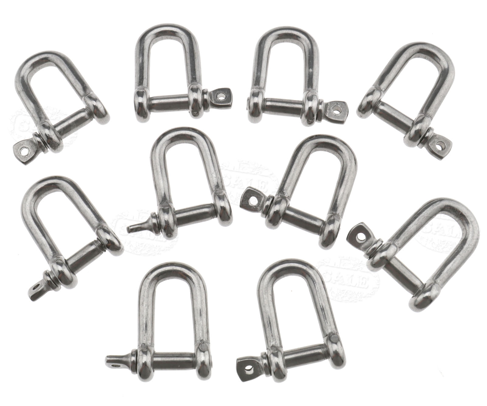 Assorted Lot of A4-Aisi 316 Marine Stainless Steel D Shackles Dee FREE P+P