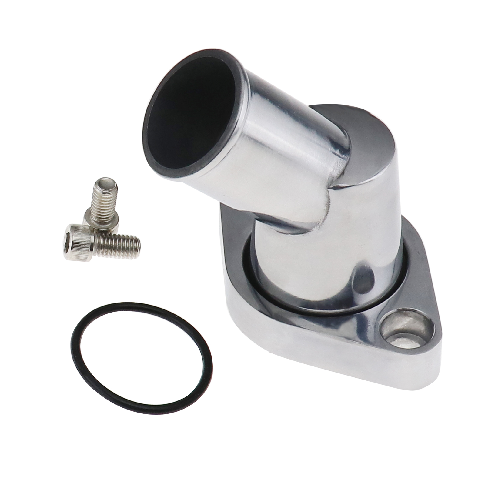 Chevy Straight Up Polished Aluminum Water Neck Thermostat Housing SBC BBC 350