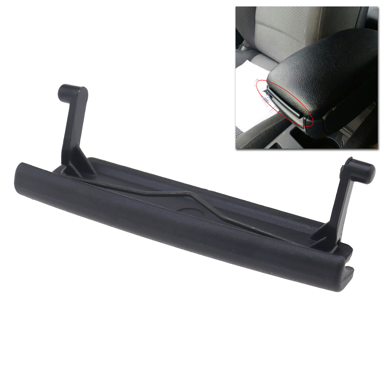 Black Armrest Center Console Cover Lid Latch Clip Plastic Fits For Audi