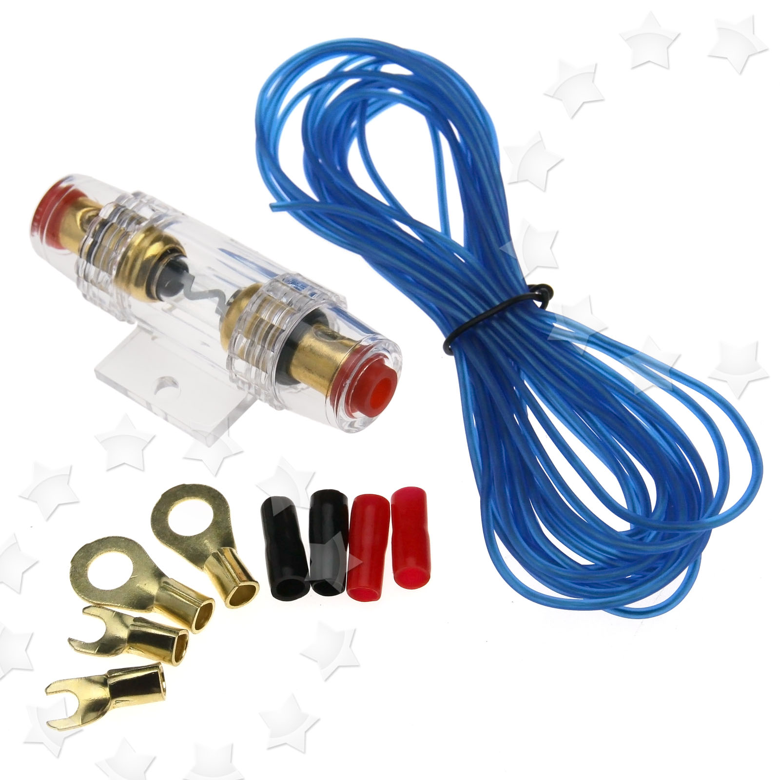 40 AMP Car Complete 10 Gauge Amp Fuse Holder RCA Amplifier Cable Wiring