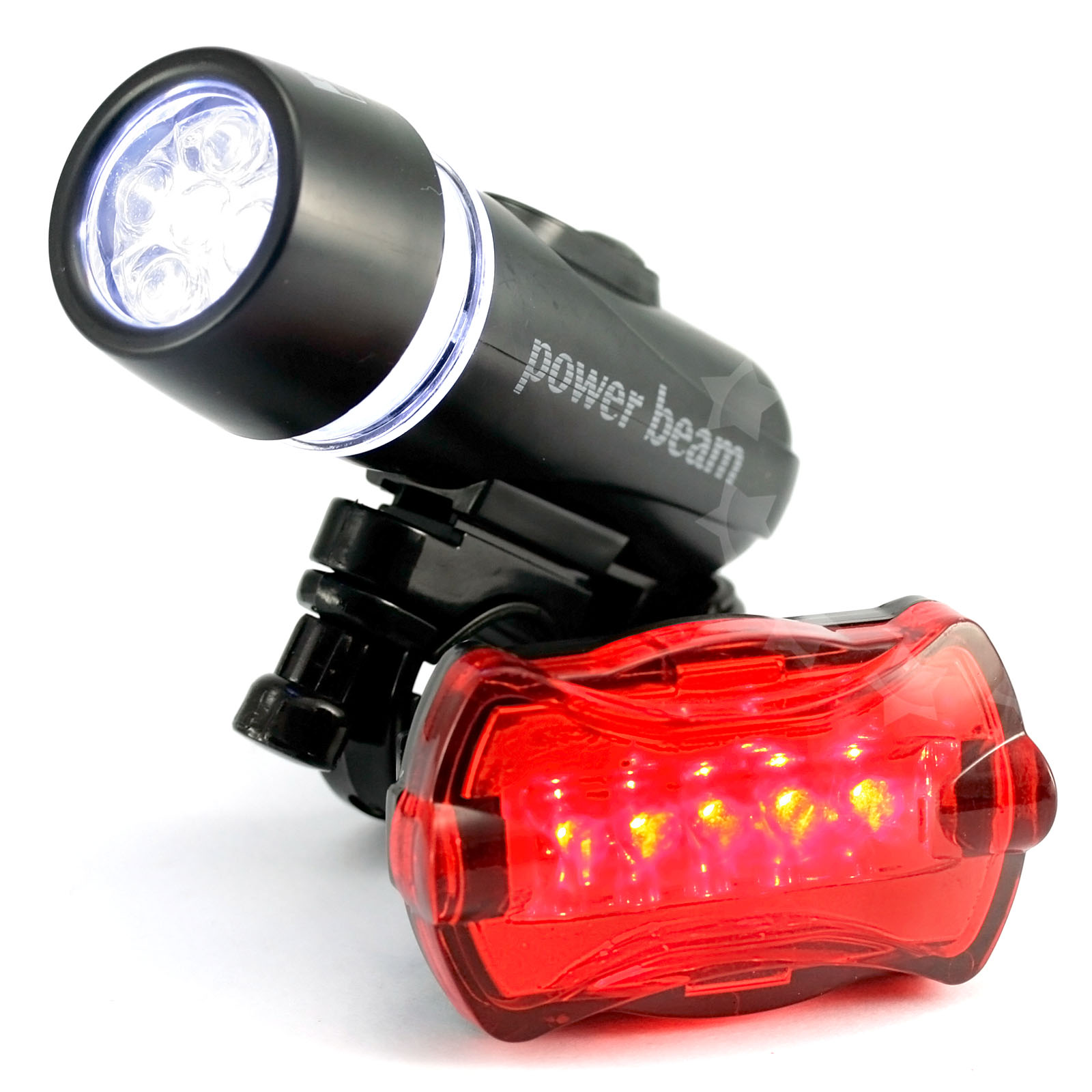 5 LED Front and Rear Super BRIGHT Bicycle Light Head Lamp Set Mountain