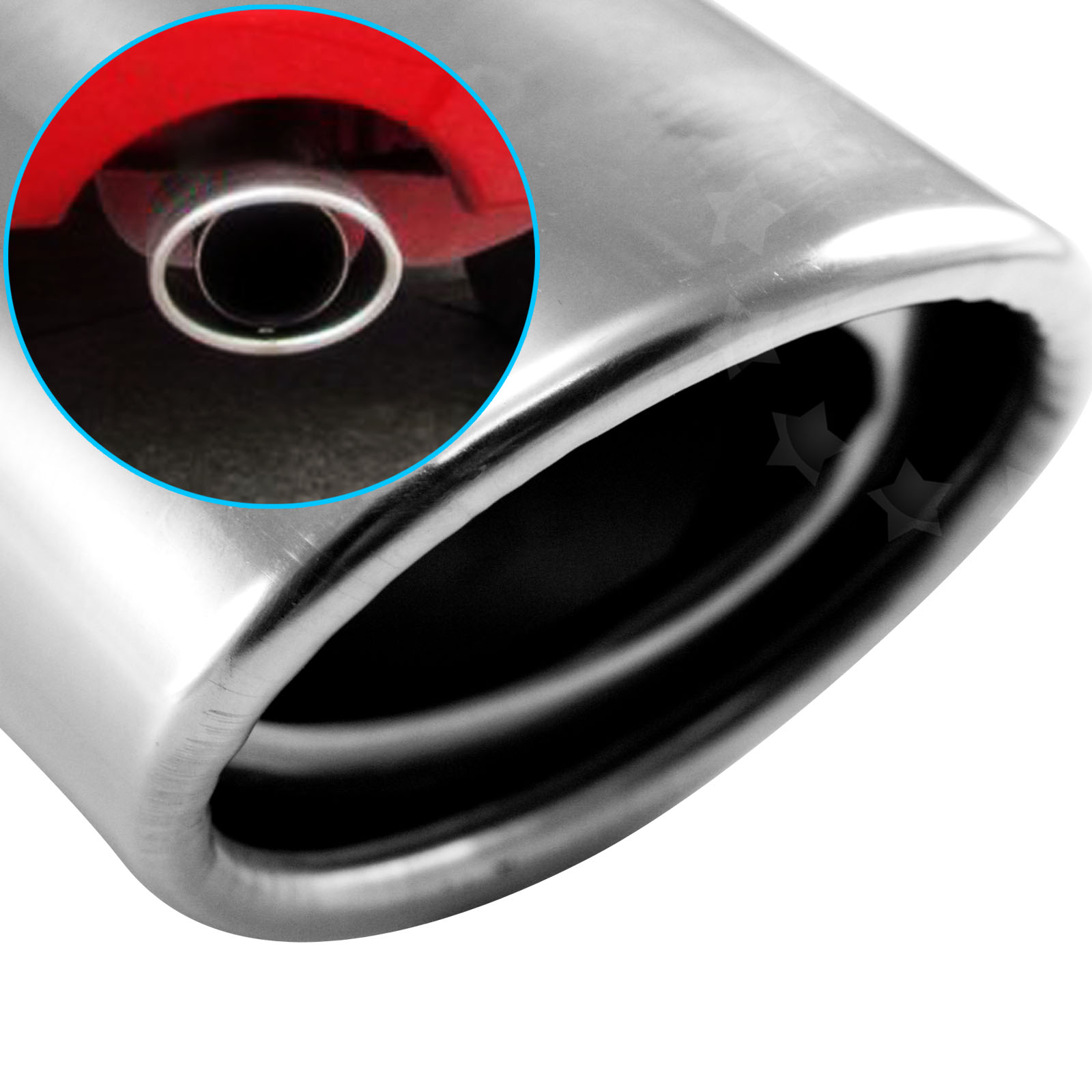 OVAL TAILPIPE DIESEL Exhaust Drop Down Tail End Pipe Tip Trim Muffler