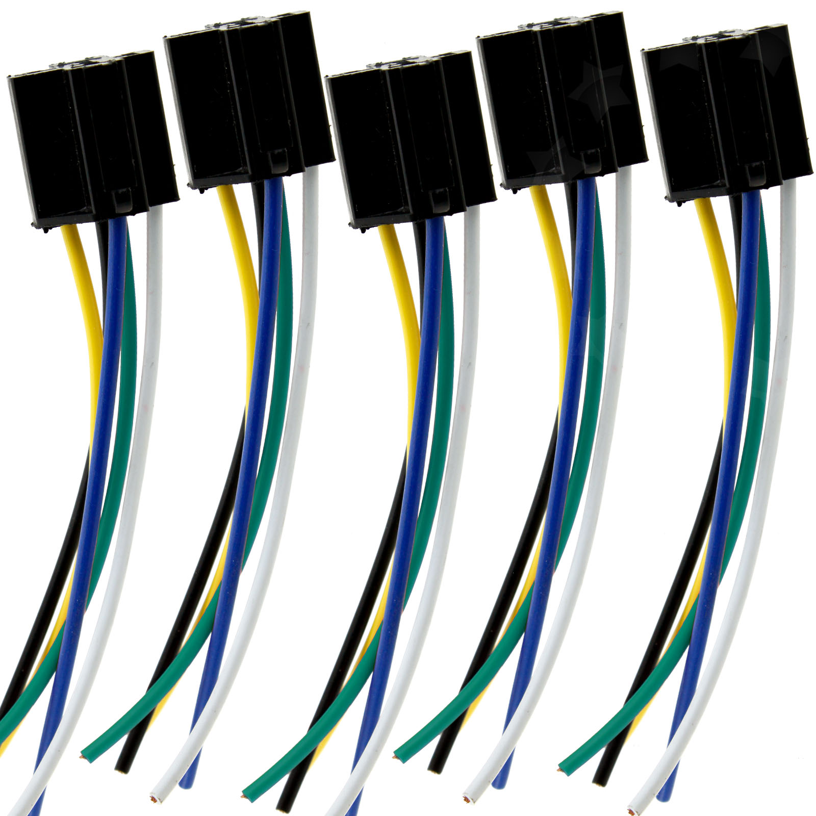 5pcs 12v Auto Car Relay Mounting Base Harness Socket