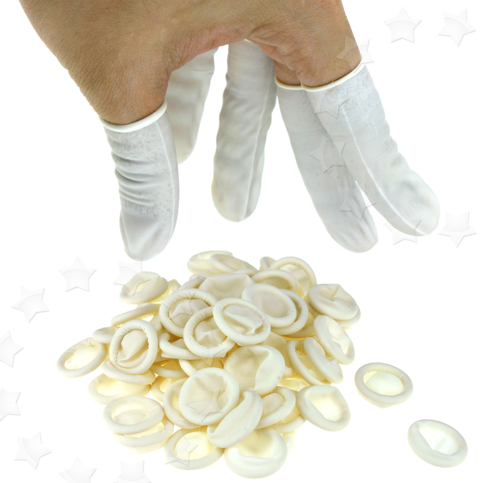 300 PCS NAIL PROTECTIVE LATEX BONDING TISSUE RUBBER FINGER GLOVES COTS