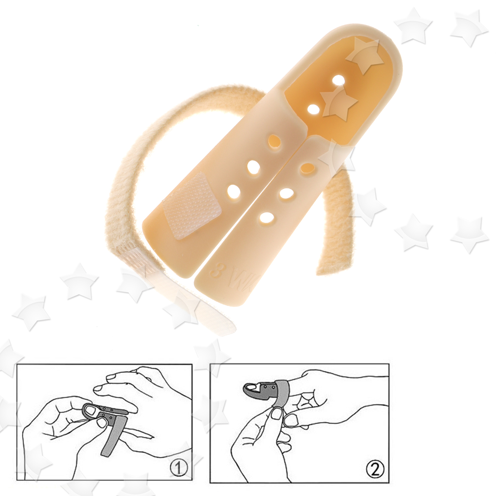 4851MM PLASTIC MALLET Finger Splint DIP Joint Fracture Support Brace