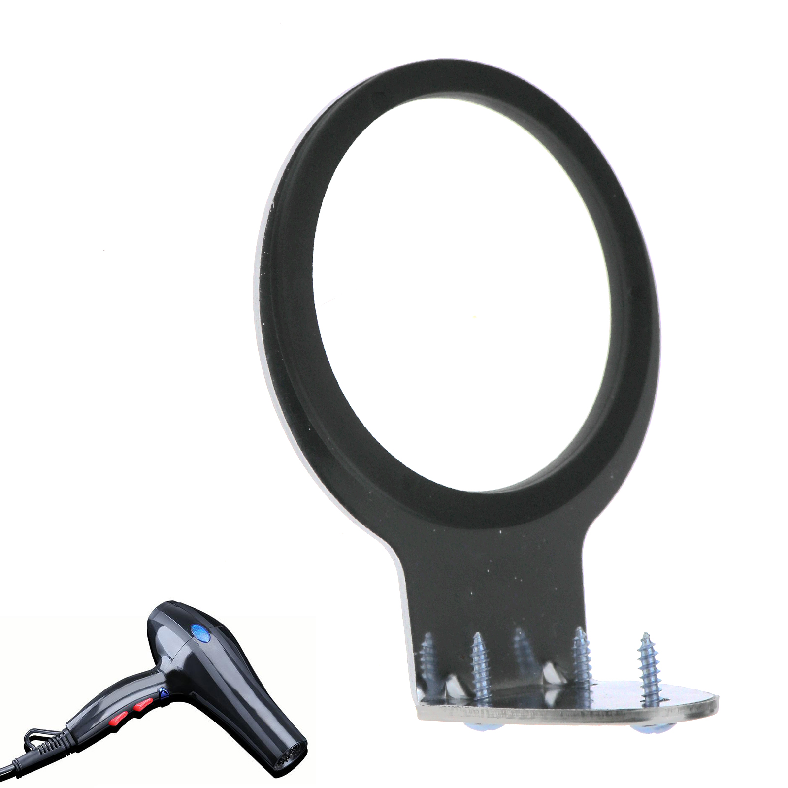 Details About Wall Mounted Hair Dryer Holder Bathroom Toilet Blower Bracket Rack Organizer