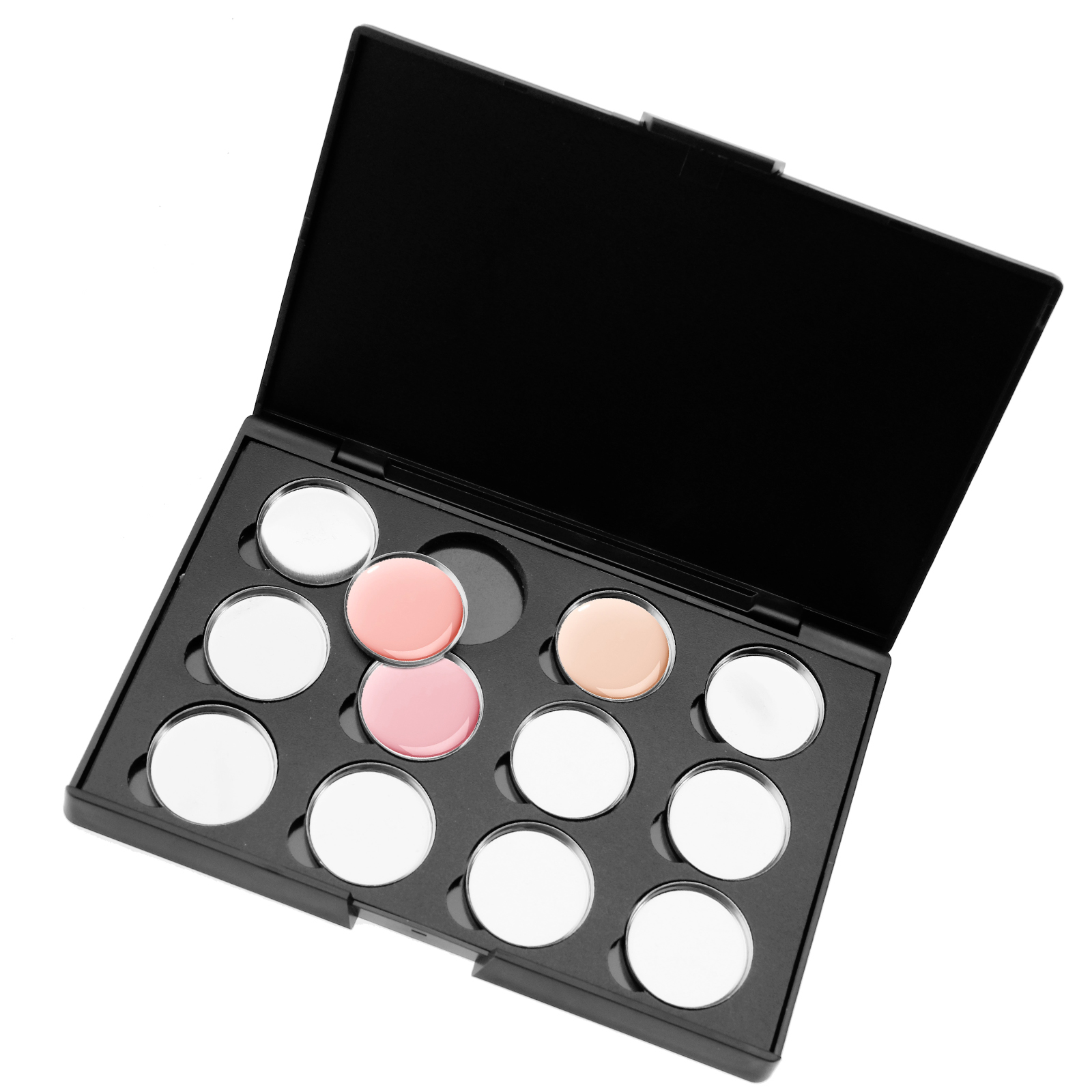 12 Piece Pots Empty Eyeshadow Pigment Palette Tin Pans Makeup