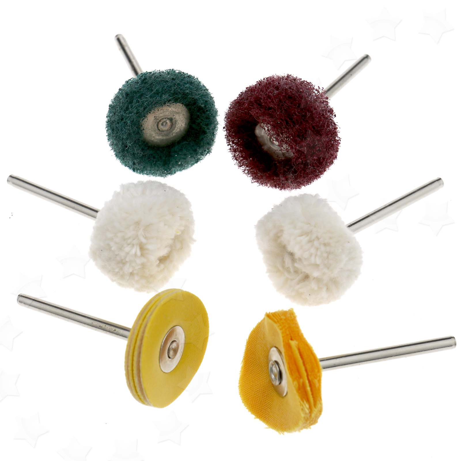 6Pcs Polisher Wheel Polishing Buffing Pad Brushes Kit Set For Rotary