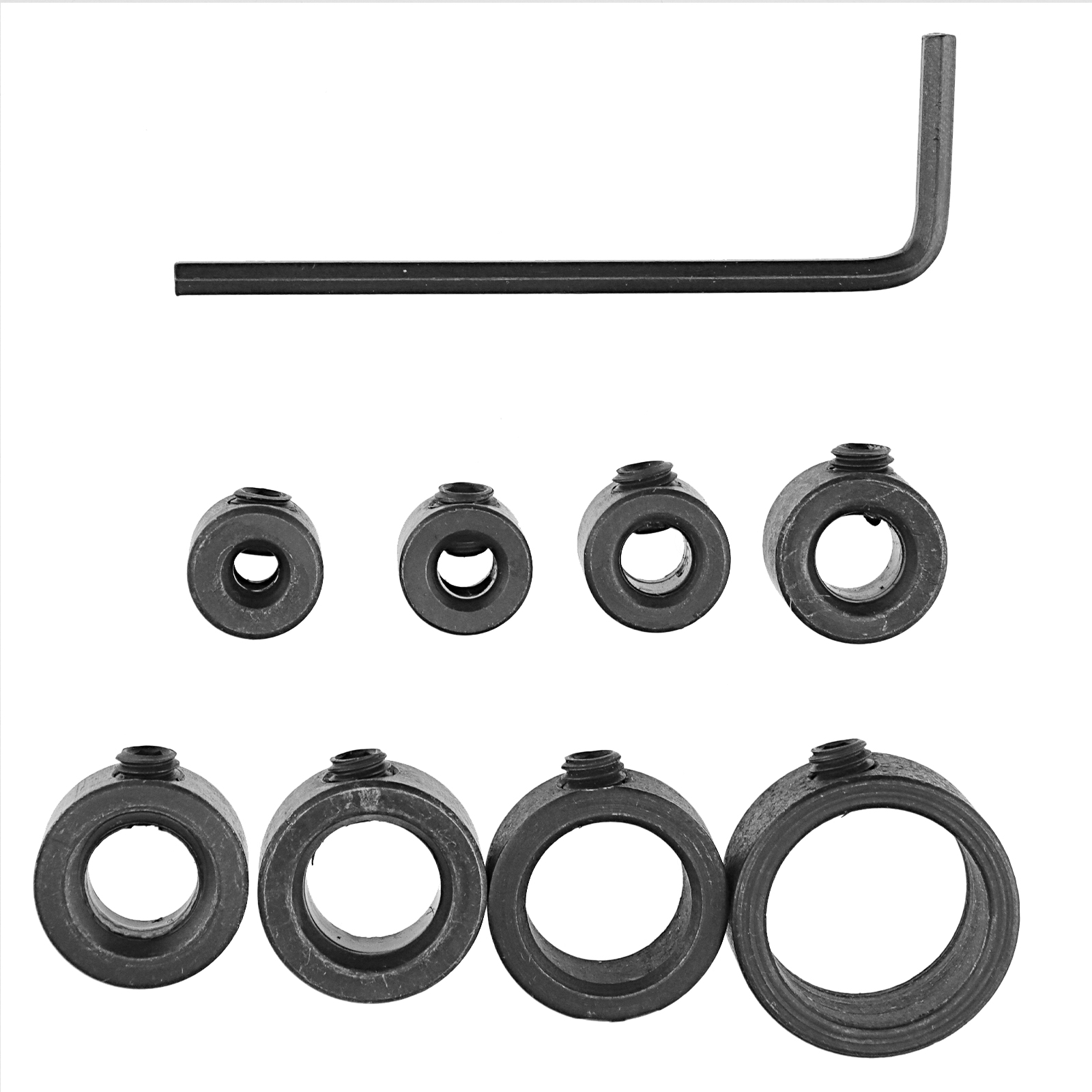 8Pcs 3mm16mm Woodworking Drill Depth Collars Ring Dowel Shaft Hex