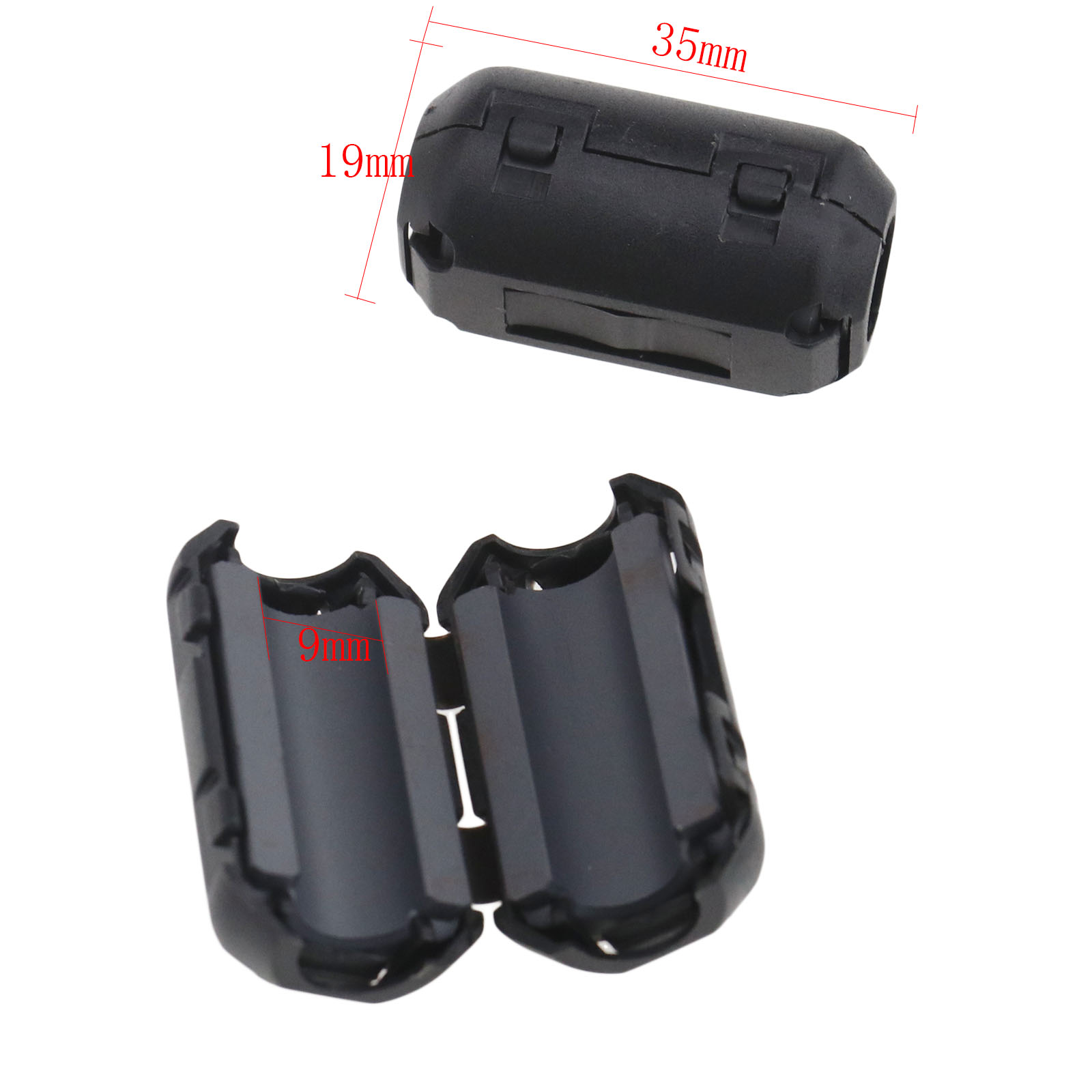 10X MOVABLE FILTER Ring Ferrite Core Chock Bead EMI Clip Noise