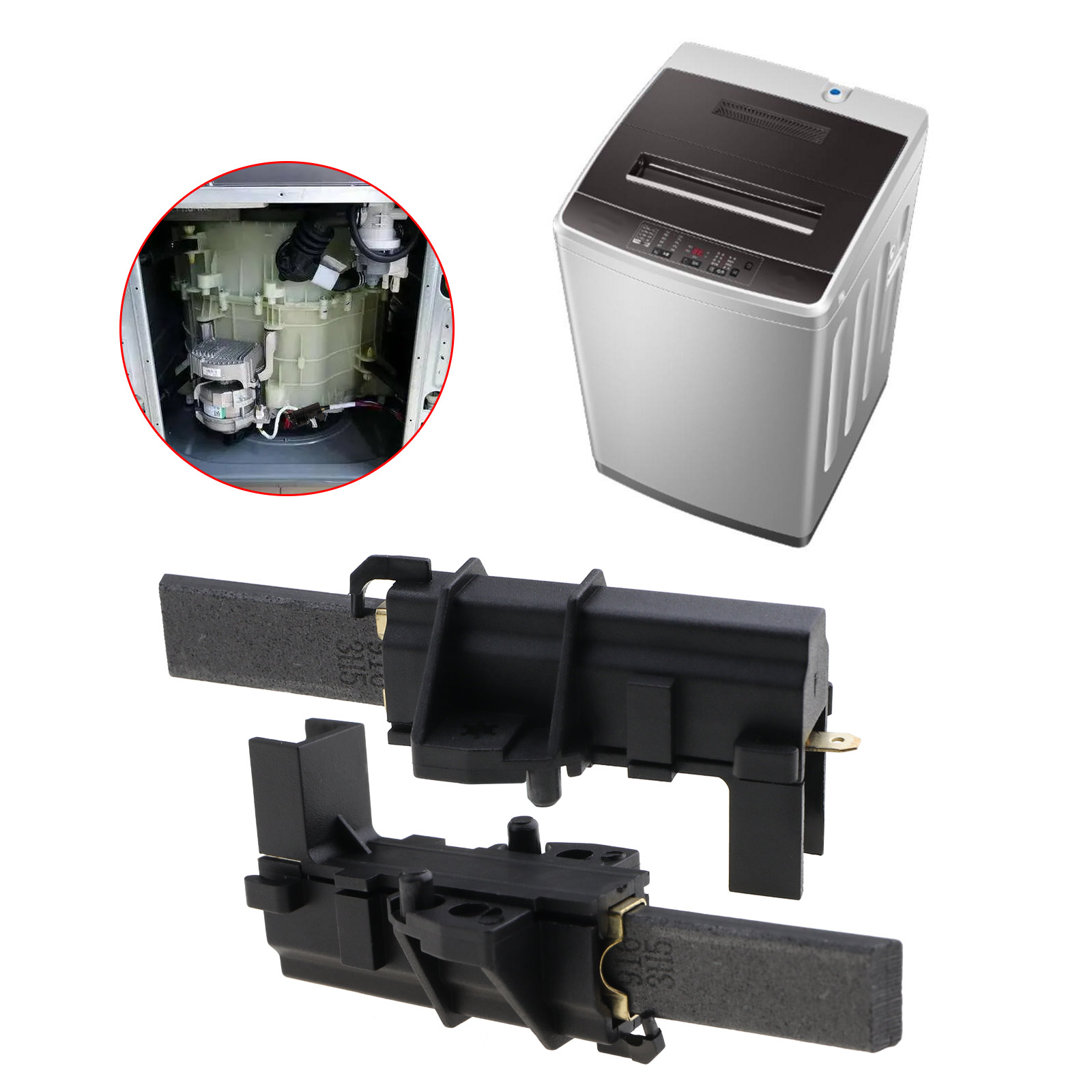 2pcs Electric Motor Carbon Brushes Power Tool Replacement For HOOVER