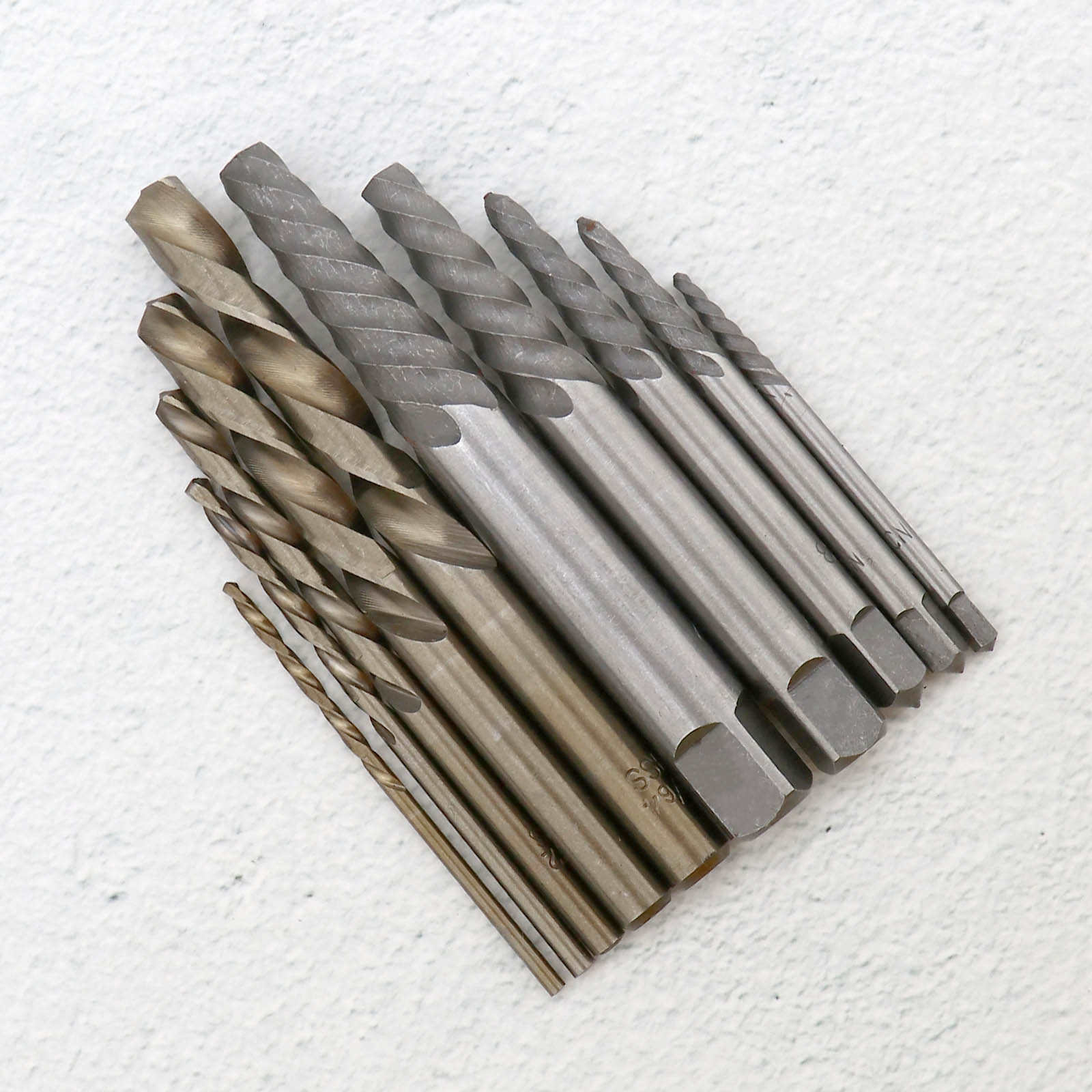 10pcs Alloy Steel Screw Extractors Drill Bits Broken Bolt Extractor