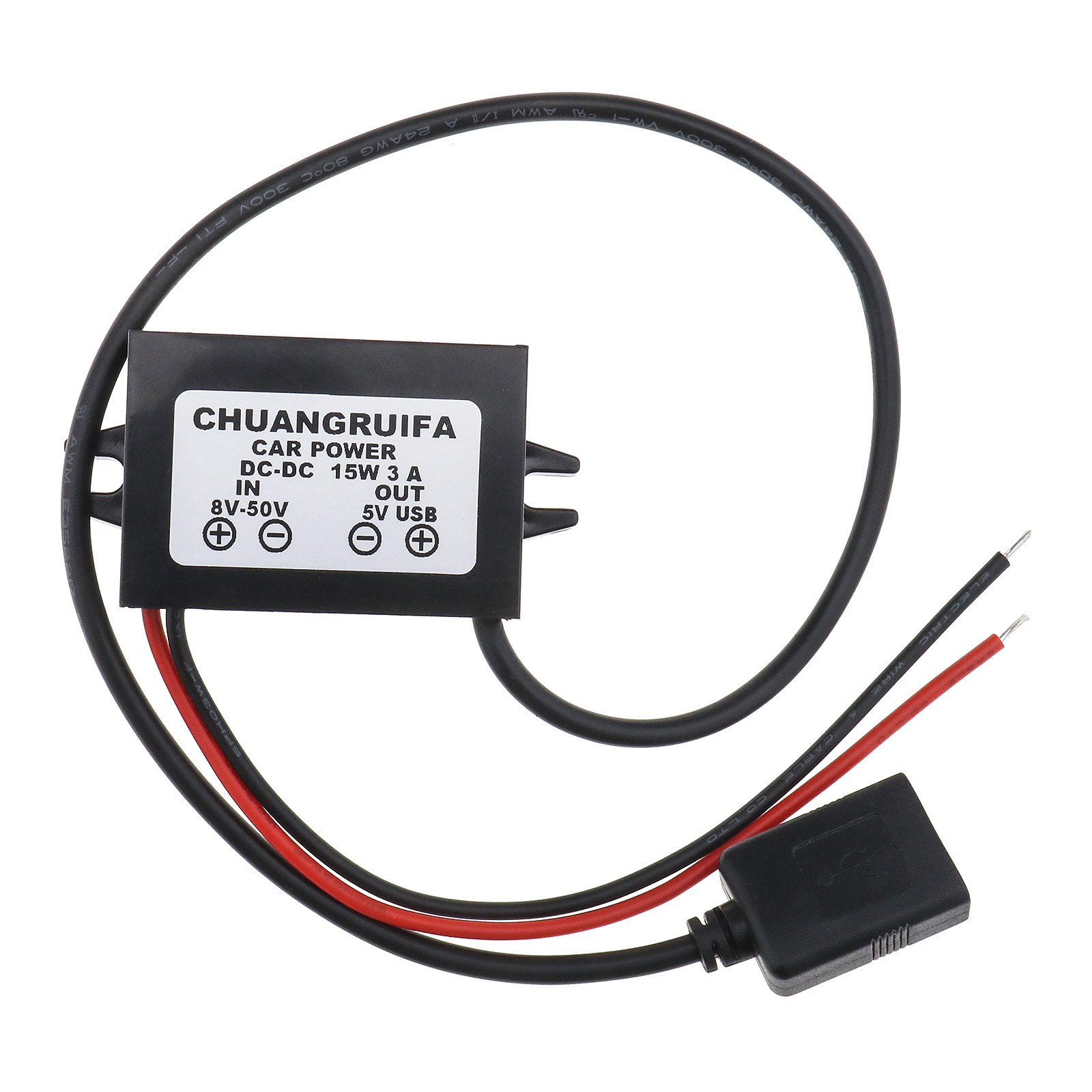 DCDC BUCK CONVERTER 580V to 5V 3A 15W with Female USB Plug £10.14