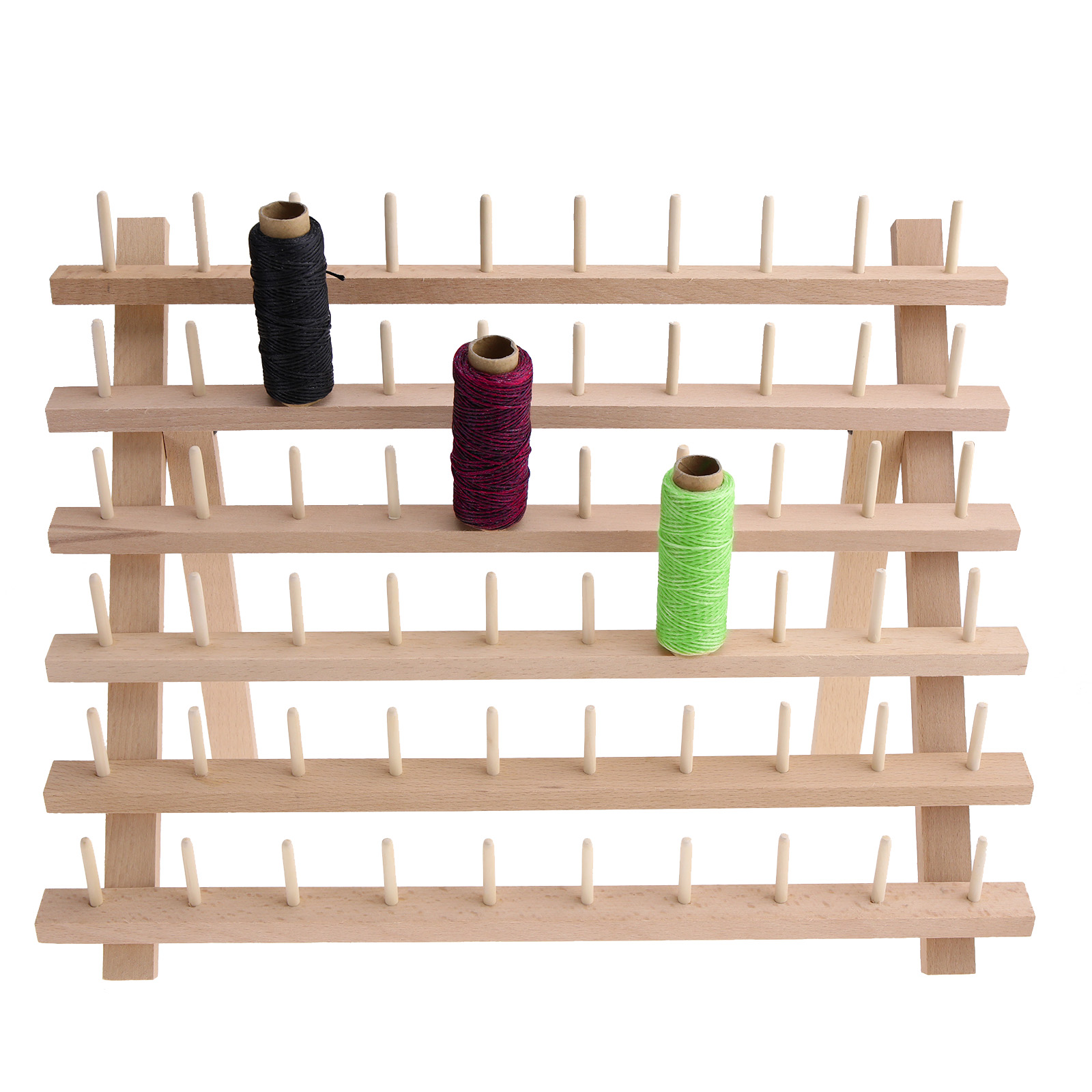 60 spool wood sewing thread stand organizer craft