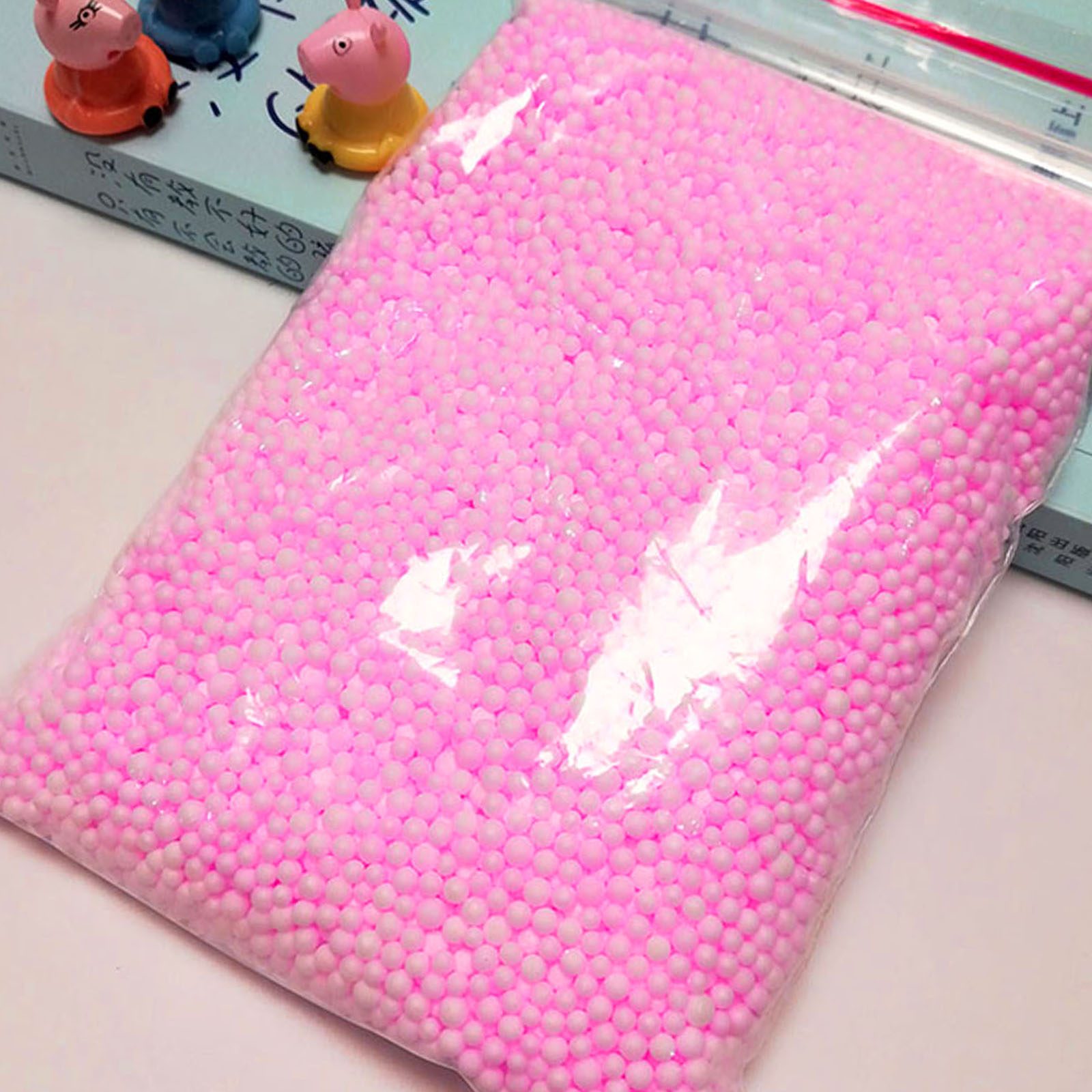 8 Pack Assorted Colors Polystyrene Styrofoam Filler Foam Mini Beads