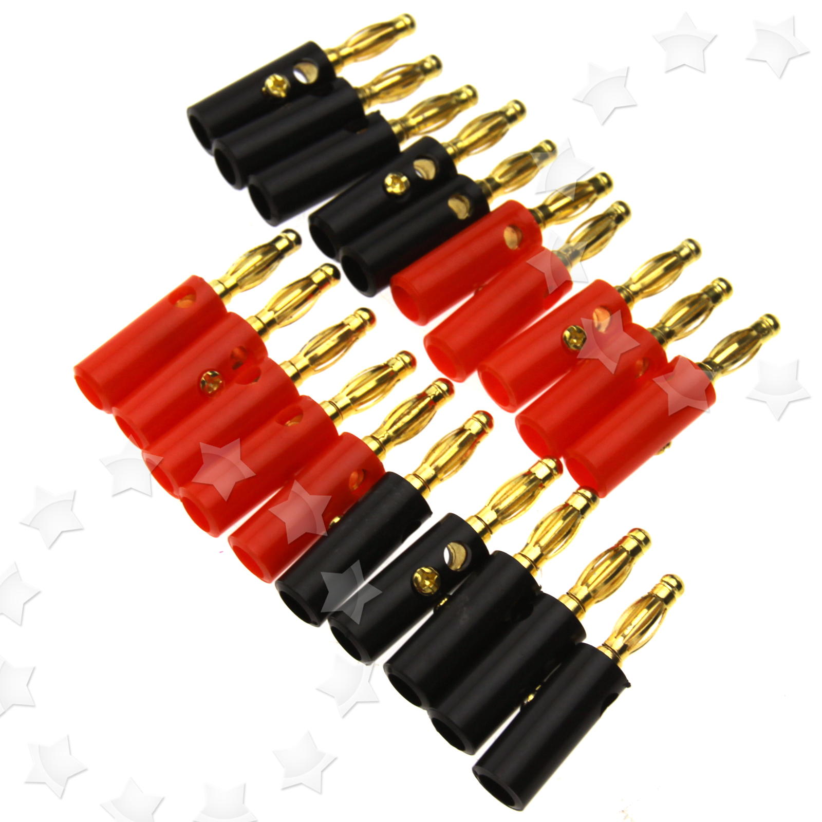10 Paris Banana Plug Cable Wire Gold 4mm Audio Speaker Connector eBay