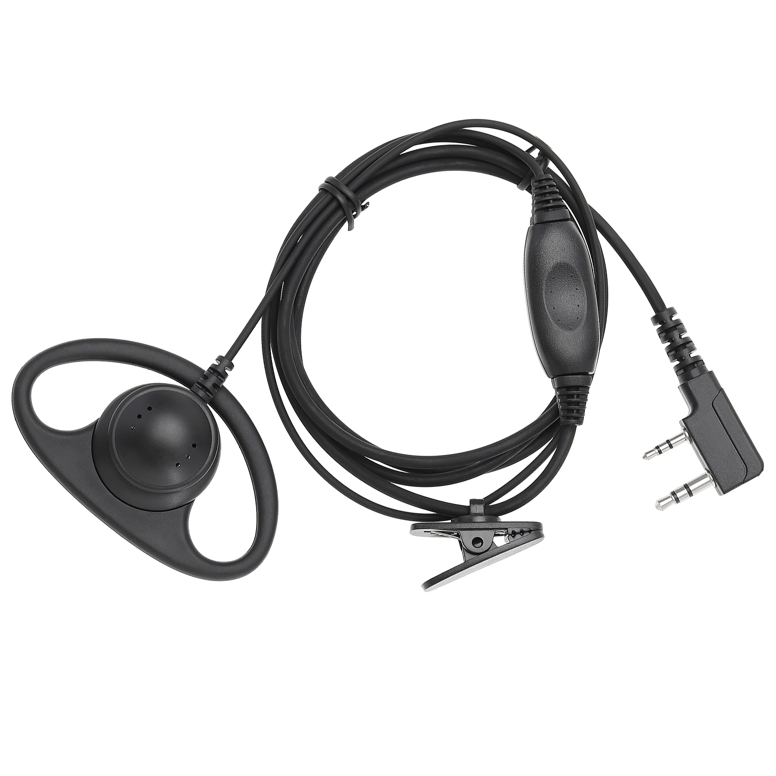 2 Pin D Shape Security Headset Earpiece Earphone for Kenwood Walkie