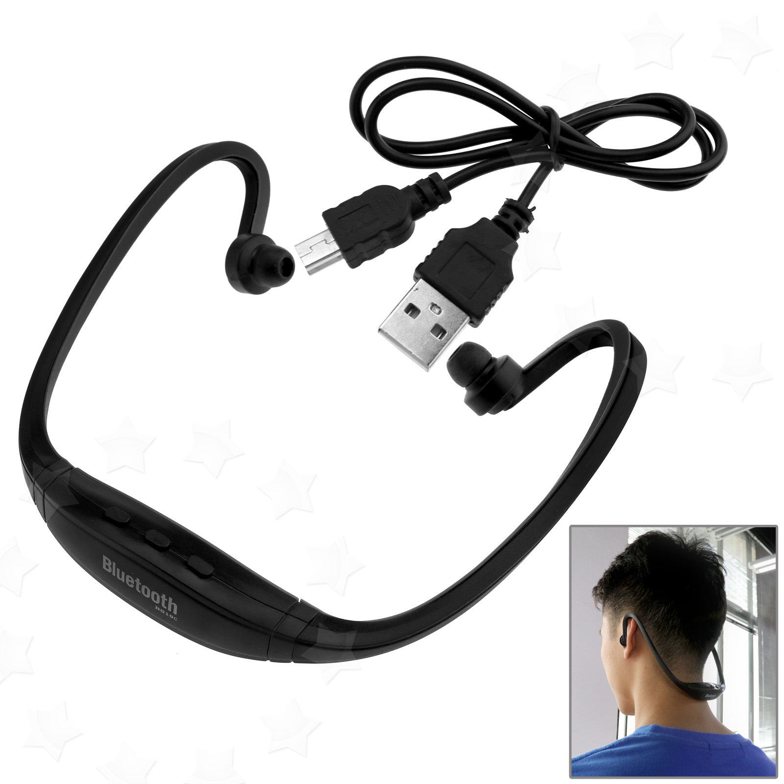 S9 Wireless Stereo Bluetooth Headset Sports Gym Headphones CARD SLOT Black | eBay