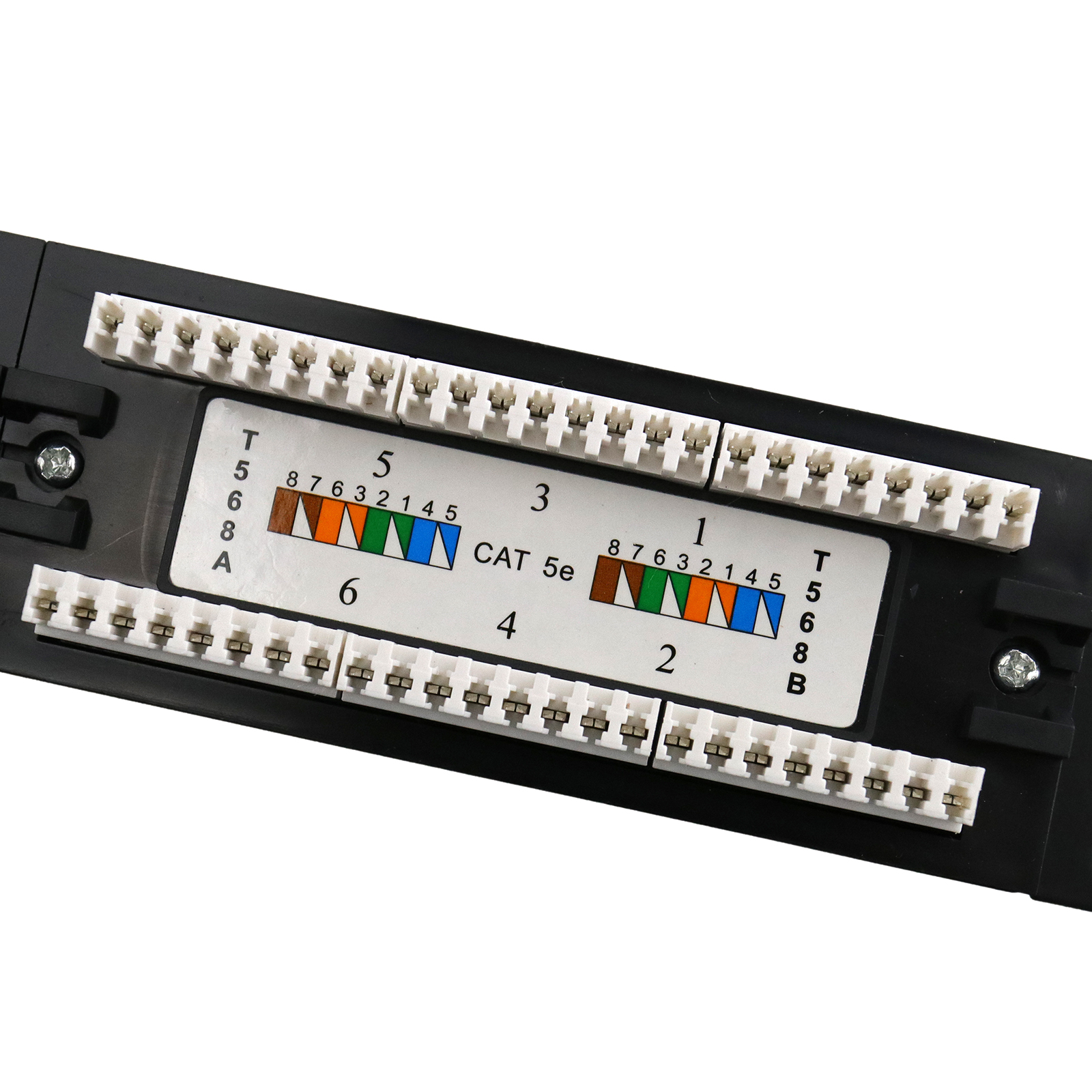 24 Port CAT5e RJ45 110 1U 1RU Network Rack Mount Patch Panel