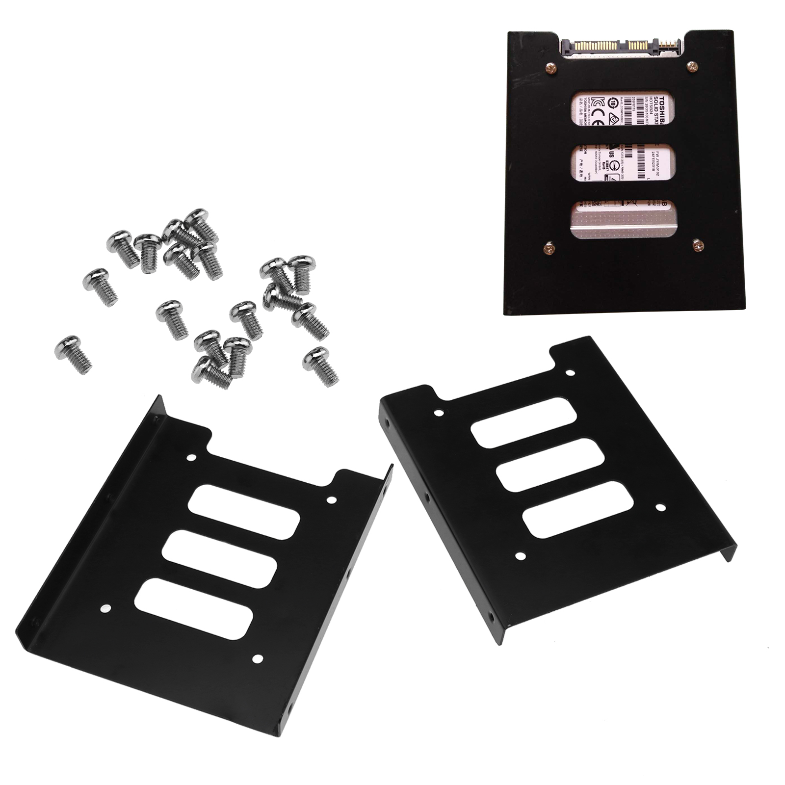 New Black 2.5/" SSD to 3.5/" Bay Hard Drive HDD Mounting Dock Bracket Tray Adapter