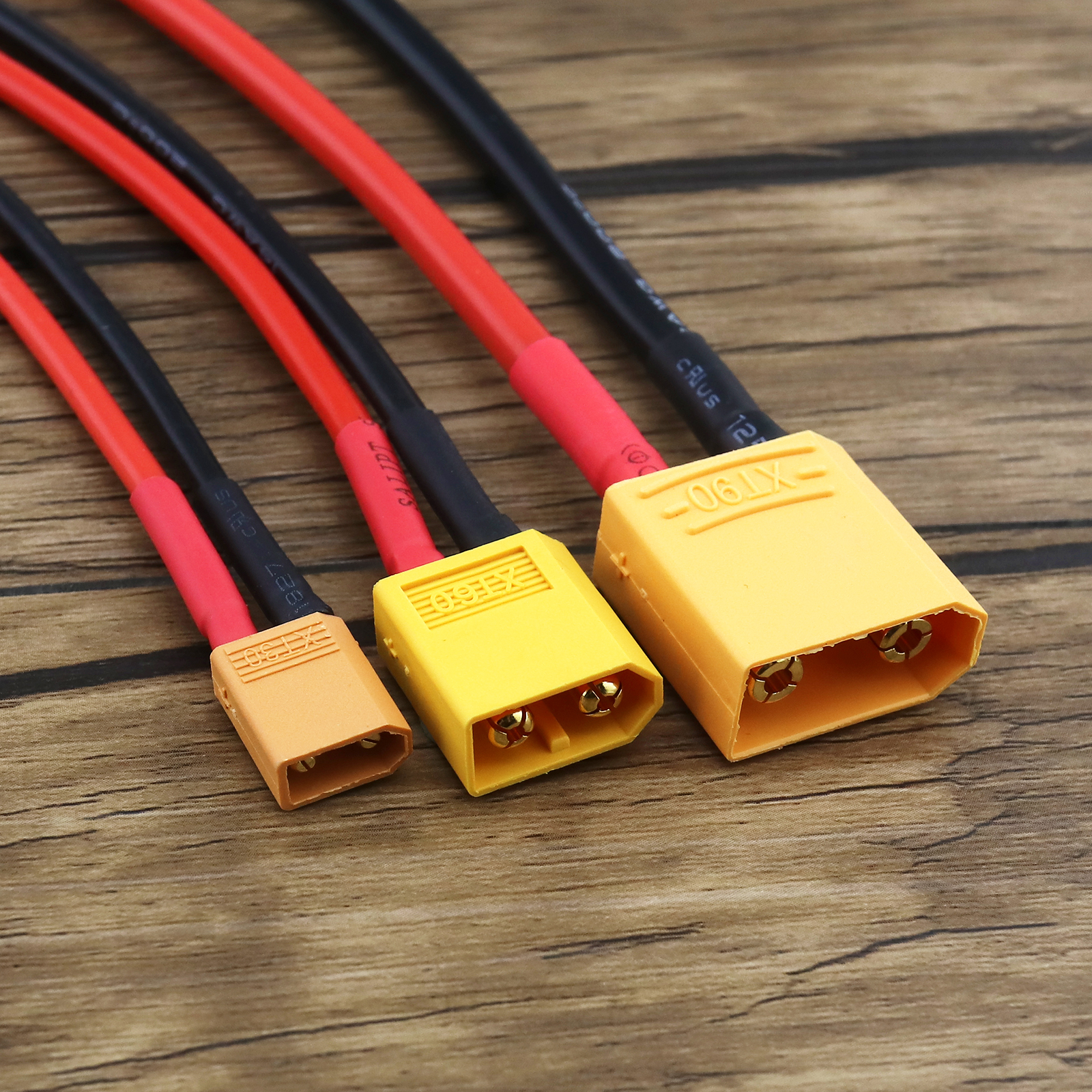 XT30 16AWG/ XT60 14AWG/XT90 12AWG 4mm Banana Battery Connector Plug for