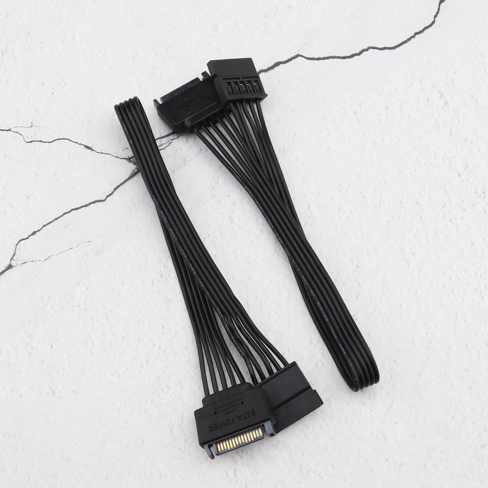 1Pc 4pin ide to 5 15pin sata splitter hard drive power cable cord 18AWG FJBLYH