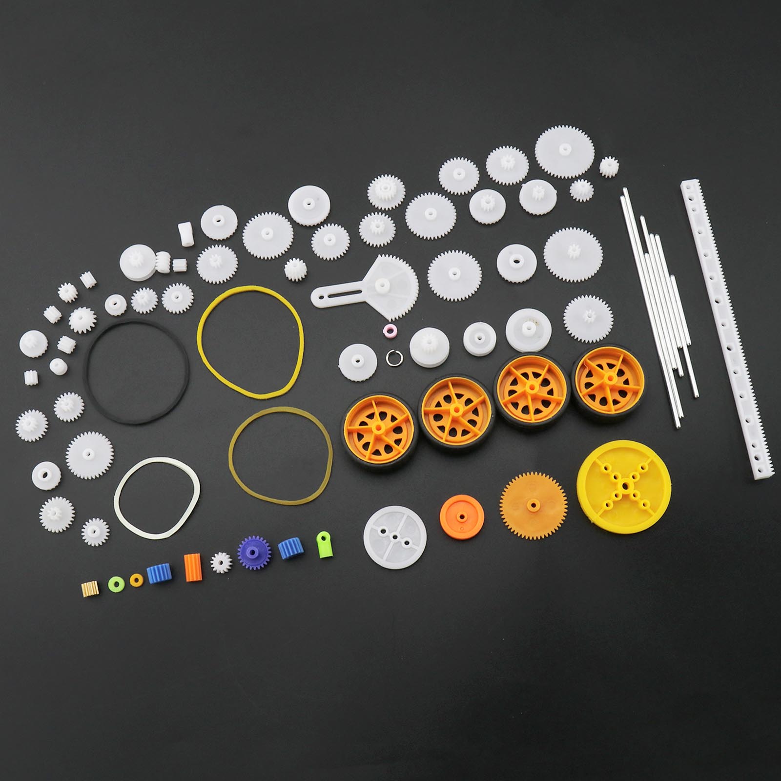 Plastic Gears Pulley Belt Worm Rack Kits Gear Set Shaft Belt DIY Set