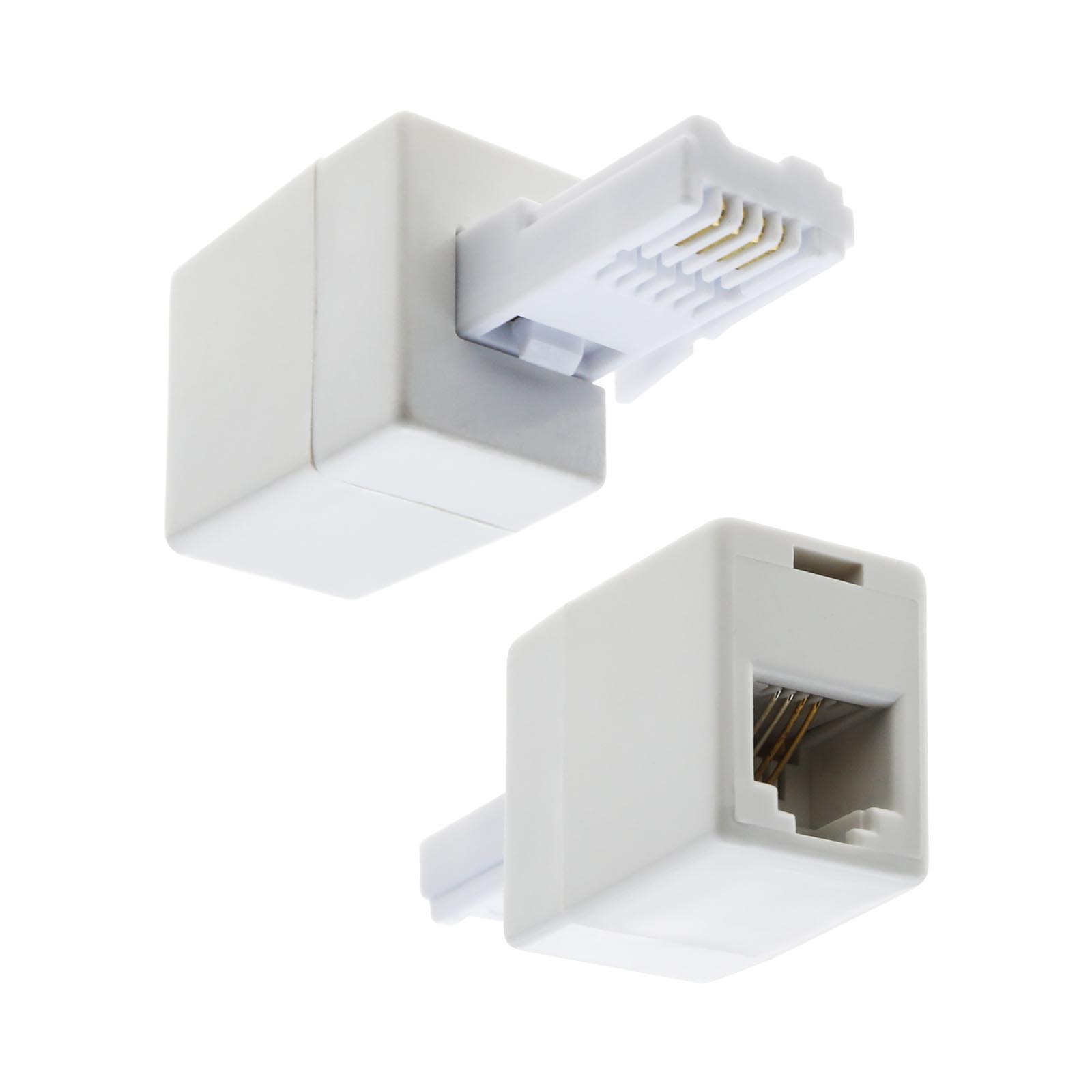 BT Telephone Plug To US RJ11 Socket Straight Through Connector Adapters 2pcs eBay