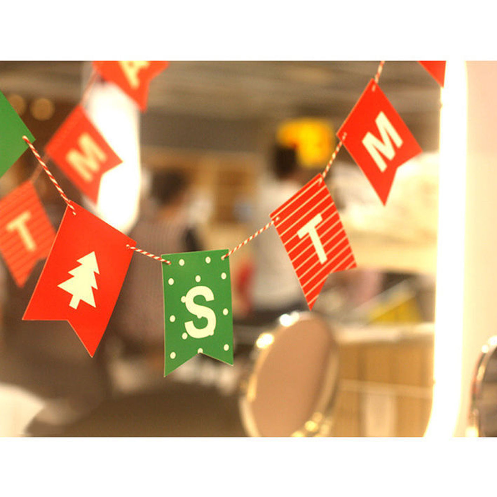 Christmas Hanging Flags Banner Bunting Felt Diy Ceiling Garland