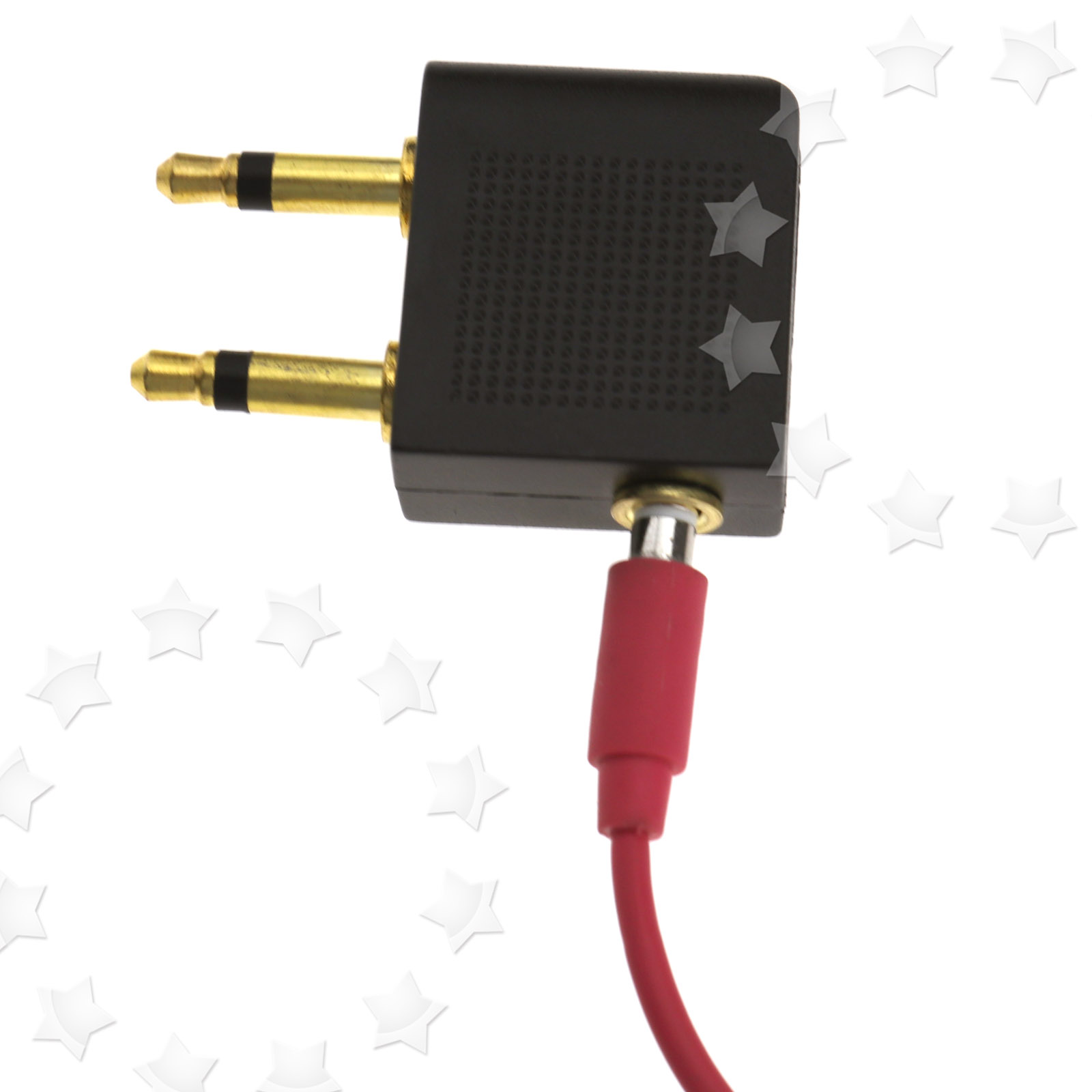 4 X Aeroplane Airline Airplane headphone adapters Gold Plated 3.5mm