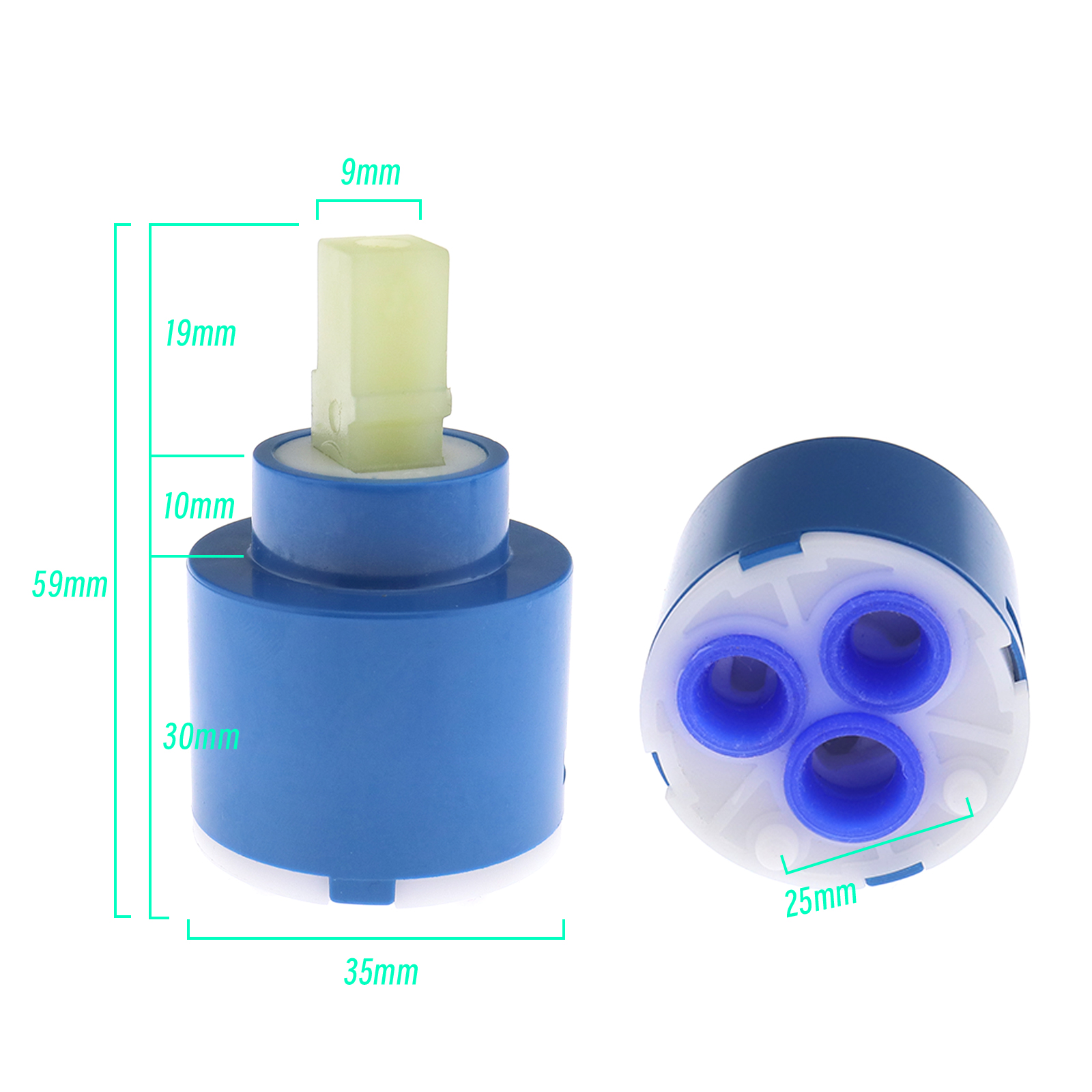 35mm Ceramic Disc Cartridge Water Mixer Tap Bathroom Panel Valves