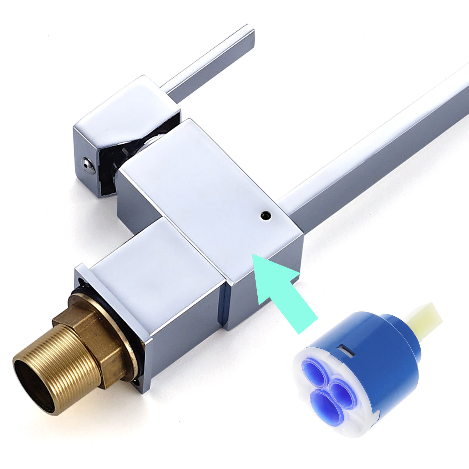 35mm Ceramic Disc Cartridge Water Mixer Tap Bathroom Panel Valves