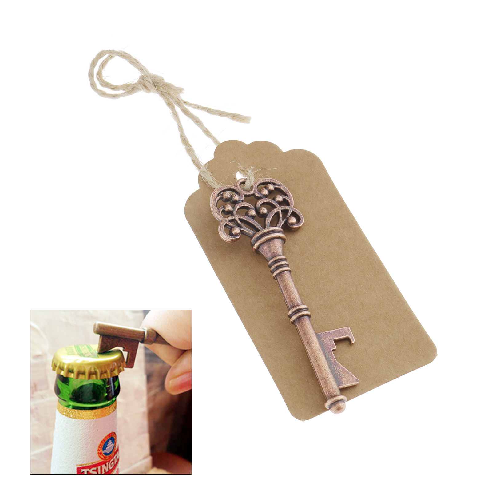 50PCS Vintage Metal Key Shaped Key Bottle Opener Wedding Favor with Blank Tags 95509634122 eBay
