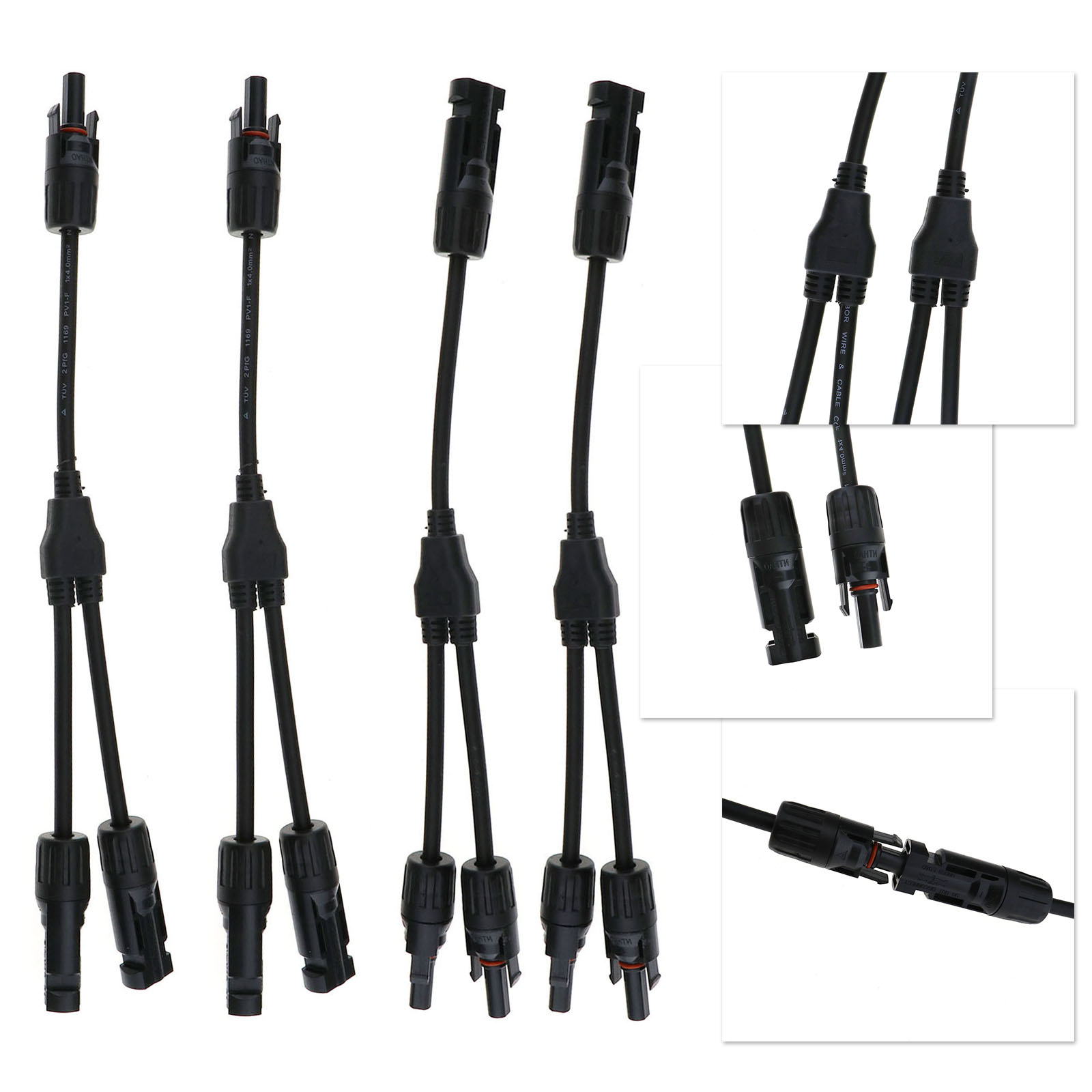 MC4 Y Branch Solar Panel Connector Adaptor Cable Parallel Splitter Male