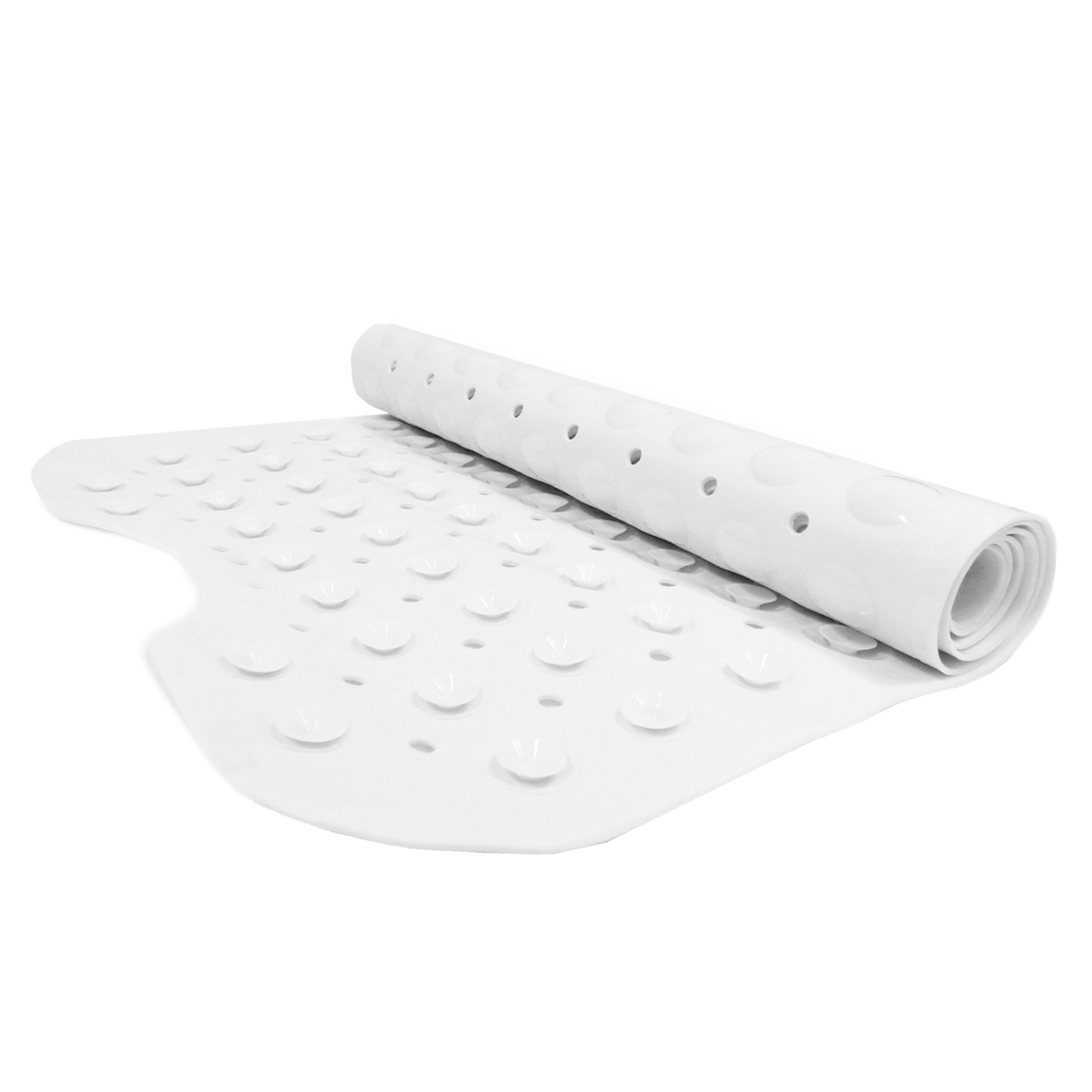 White Antislip Rubber Bathtub Shower Mat Suction Grip Bath Mat Extra