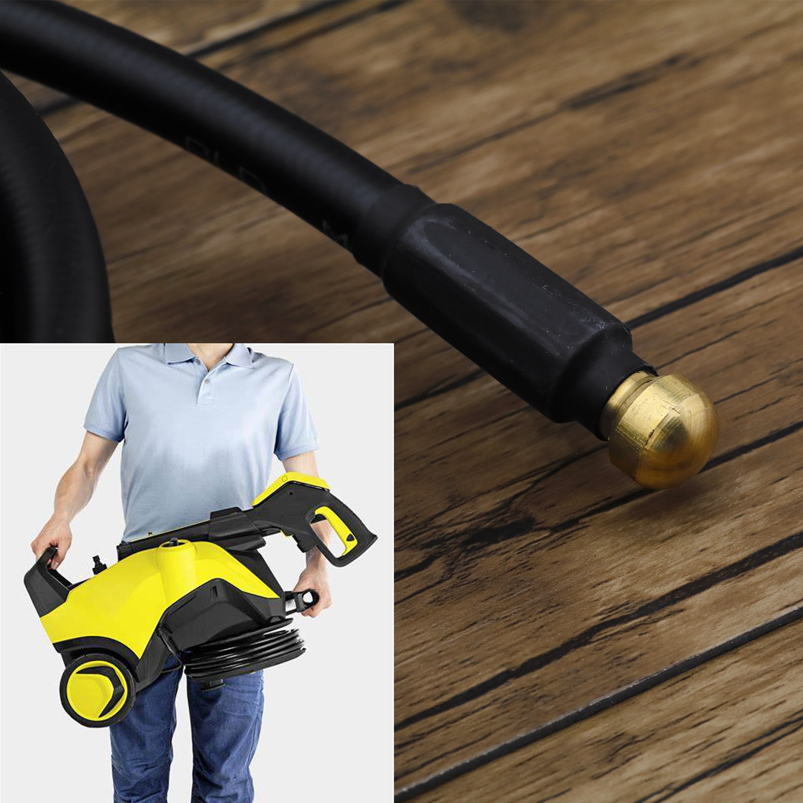 10M 160Bar High Pressure Washer Sewer Drain Cleaning Hose for Karcher