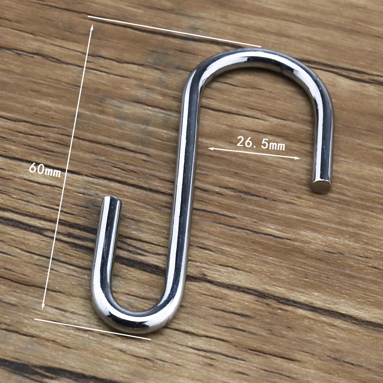 Steel Metal S Shape Hook Hanging Rail Hanger Utensil Gardening Clothes