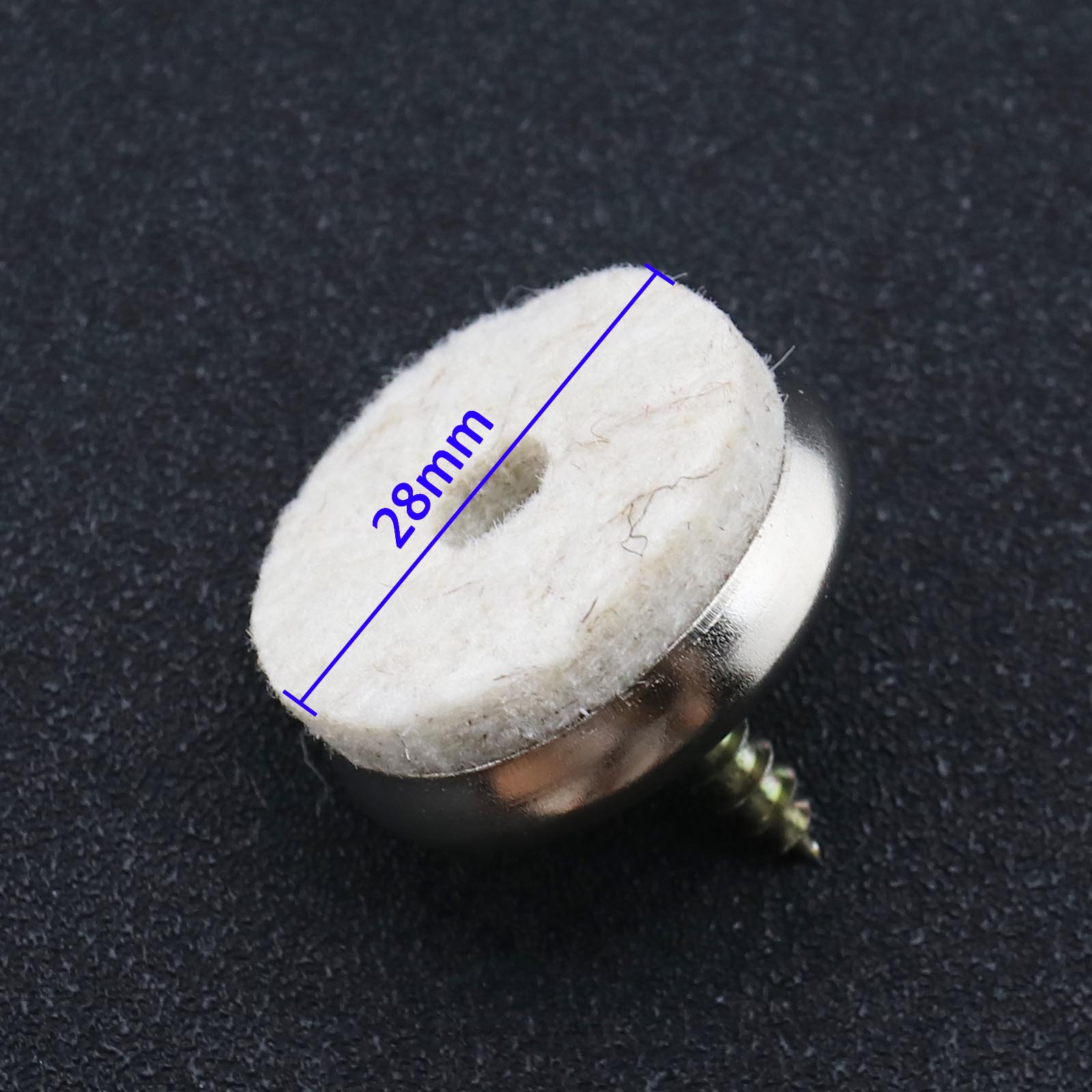 32pcs Chair Leg Glides Screw in Furniture Felt Pads 28mm Floor