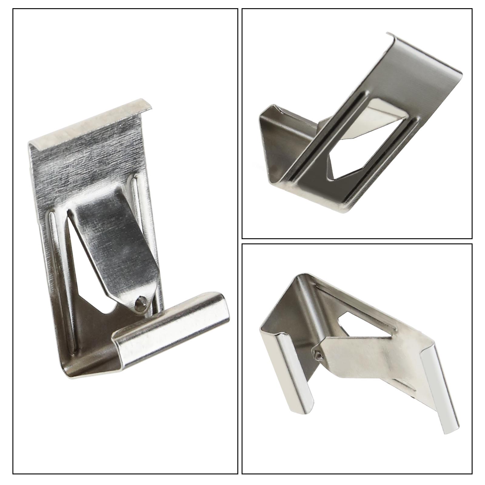 50x/100x Silver Metal Spring Turn Clip Hanger For Frame 3D Printer Heated Bed 50x/100x Silver Metal Spring Turn Clip Hanger For Frame 3D Printer Heated Bed