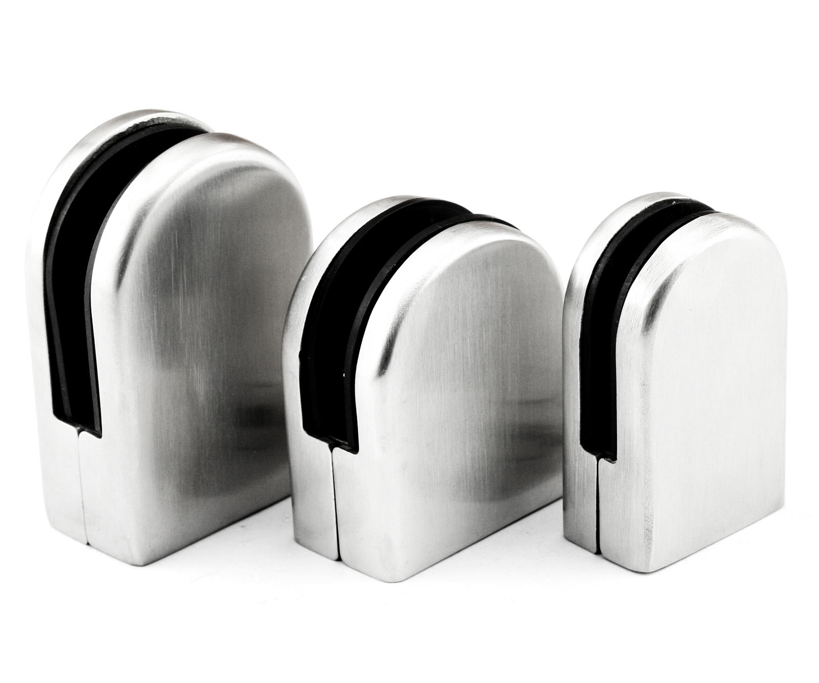 2pairs SHOWER SCREEN WALL FLOOR 304 STAINLESS STEEL GLASS CLAMP CLIP