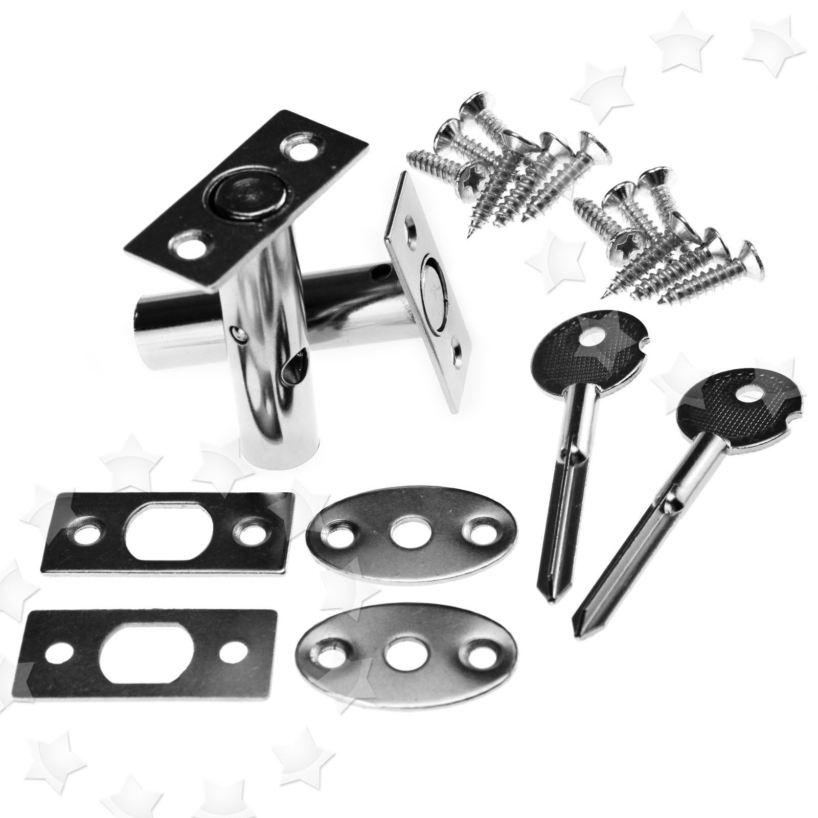 2x Security Door Bolts Secure Strong Deadbolt Rack Bolts With Fitting