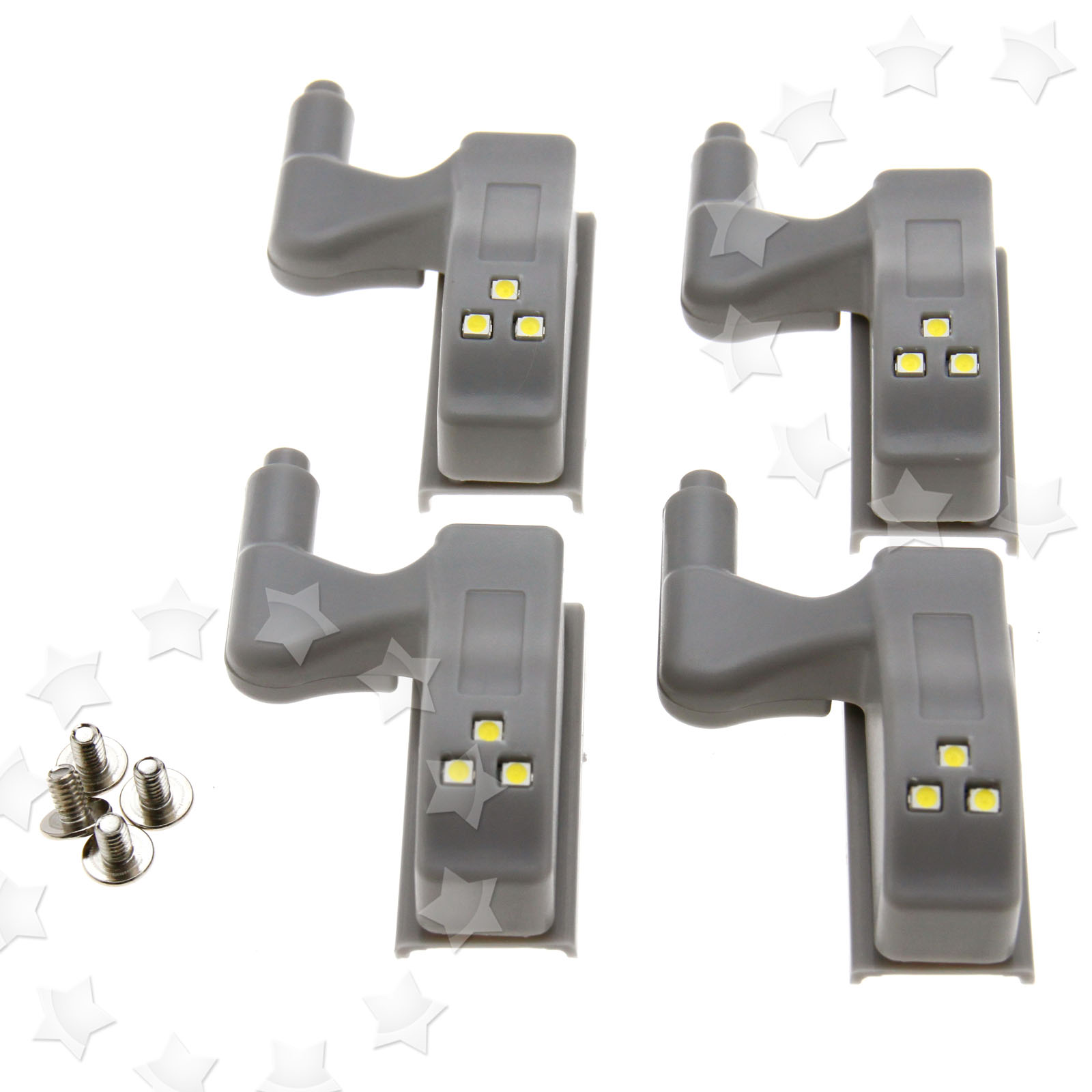 4PCS 3LED Kitchen Living Room Cupboard Hinge LED Light System