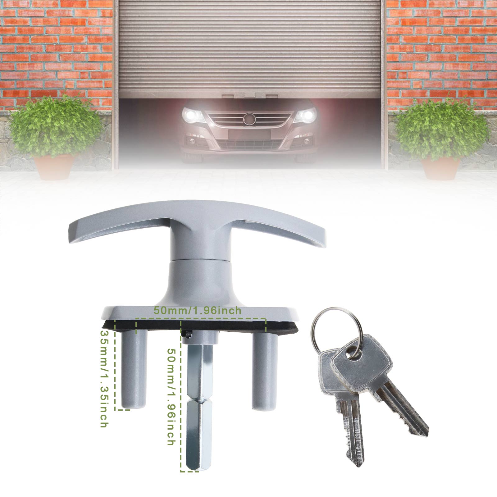 Simple Wooden Garage Door Lock Kit for Simple Design