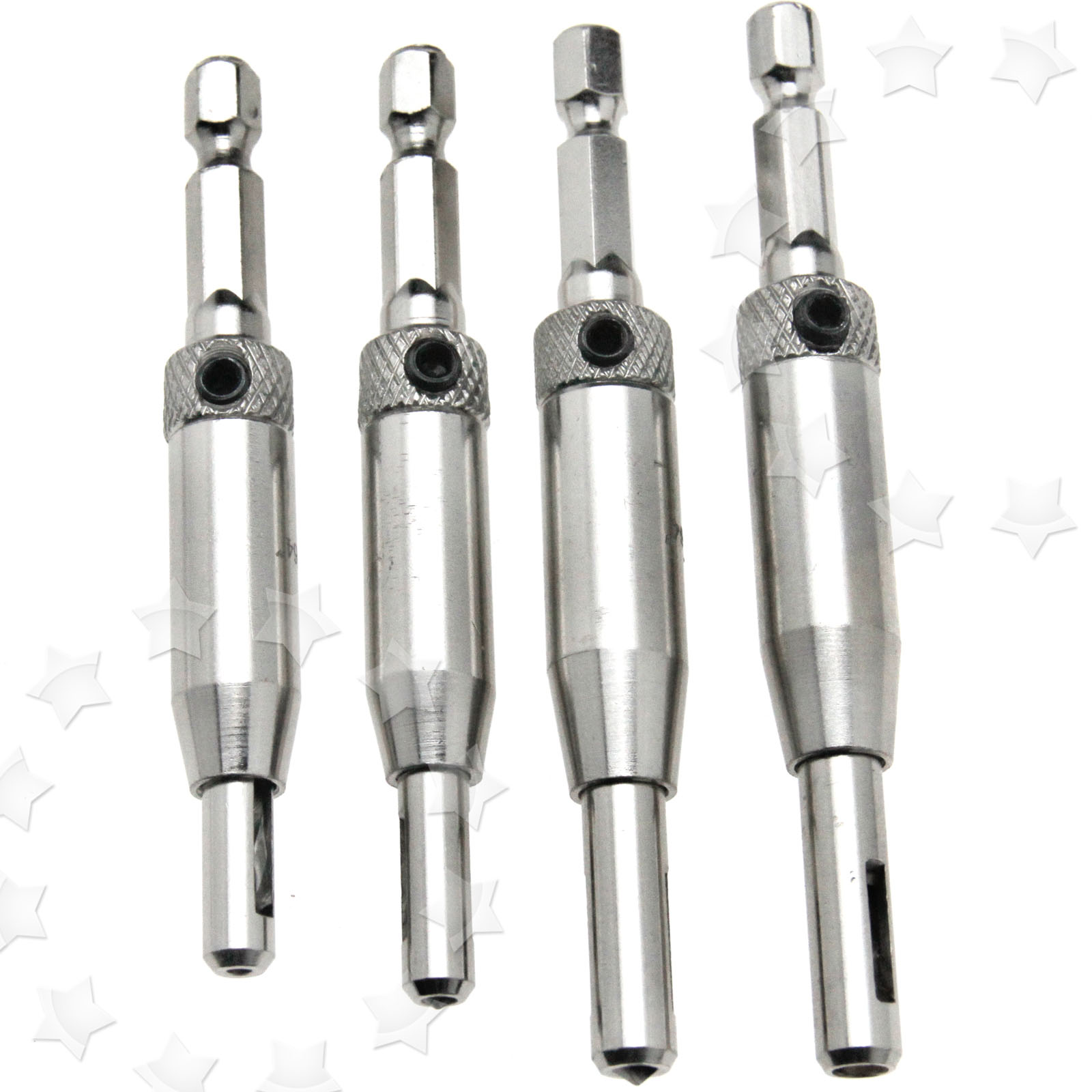 4 Pcs Door Twist Drill Bits HHS Hex Recess Hinge Drill Bit eBay