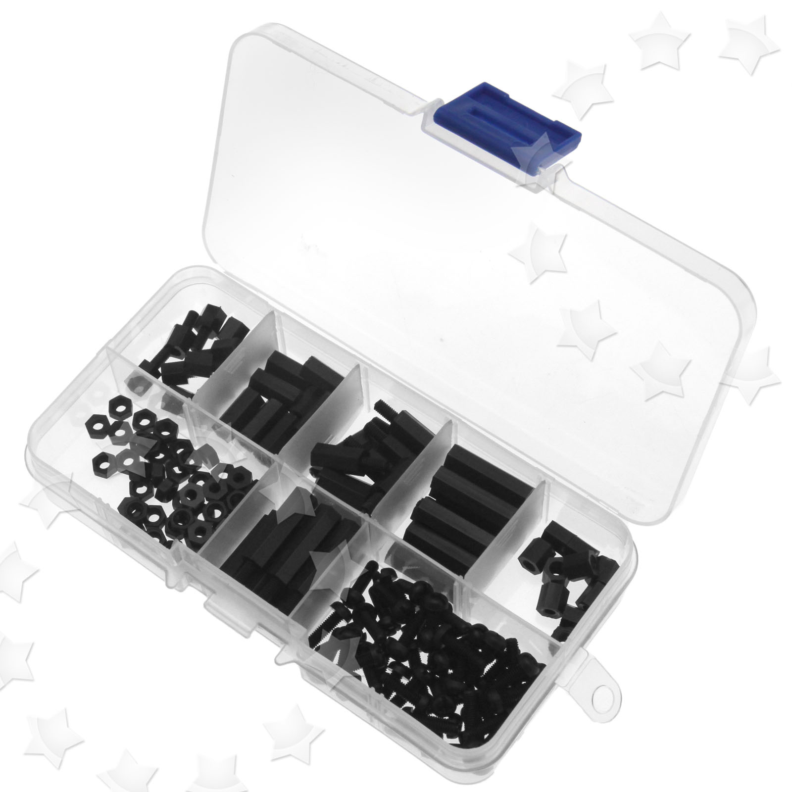 160PCS MF Black Nylon Hex Screw Spacers Nut M3 Standoff Kits Set eBay